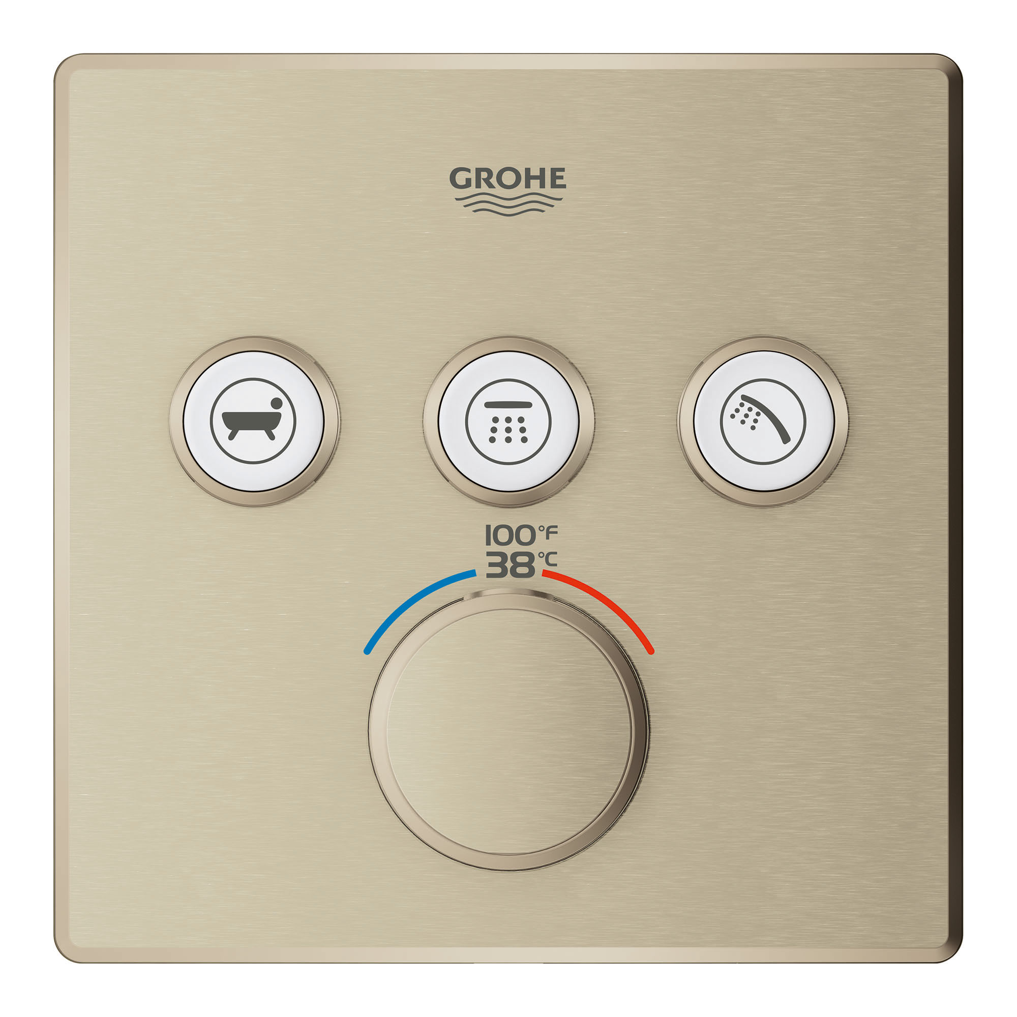 GrohTherm SmartControl Garniture de valve thermostatique à fonction triple avec module de commande