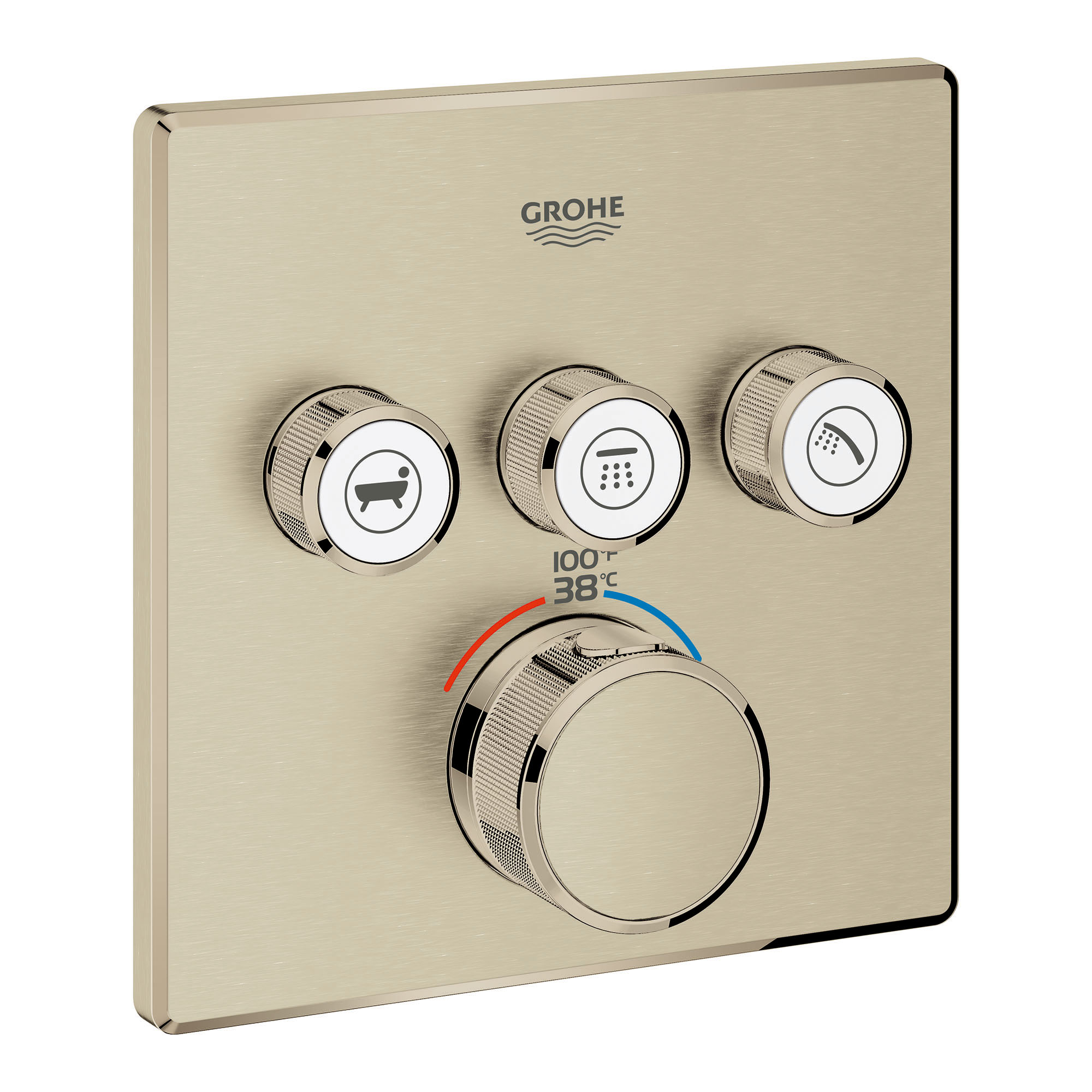 GrohTherm SmartControl Garniture de valve thermostatique à fonction triple avec module de commande