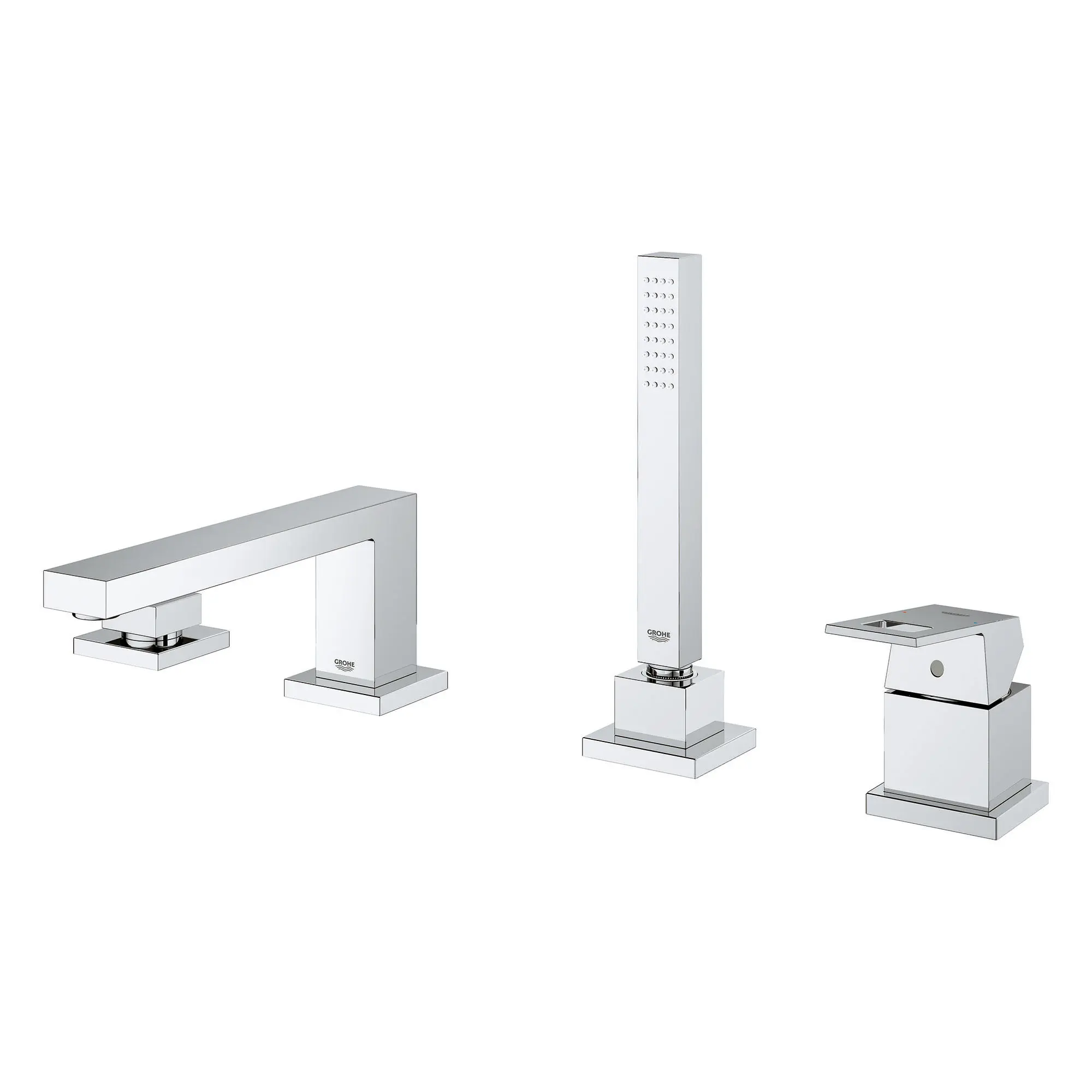 4-Hole Single-Handle Deck Mount Roman Tub Faucet with 6.6 L/min (1.75 gpm) Hand Shower