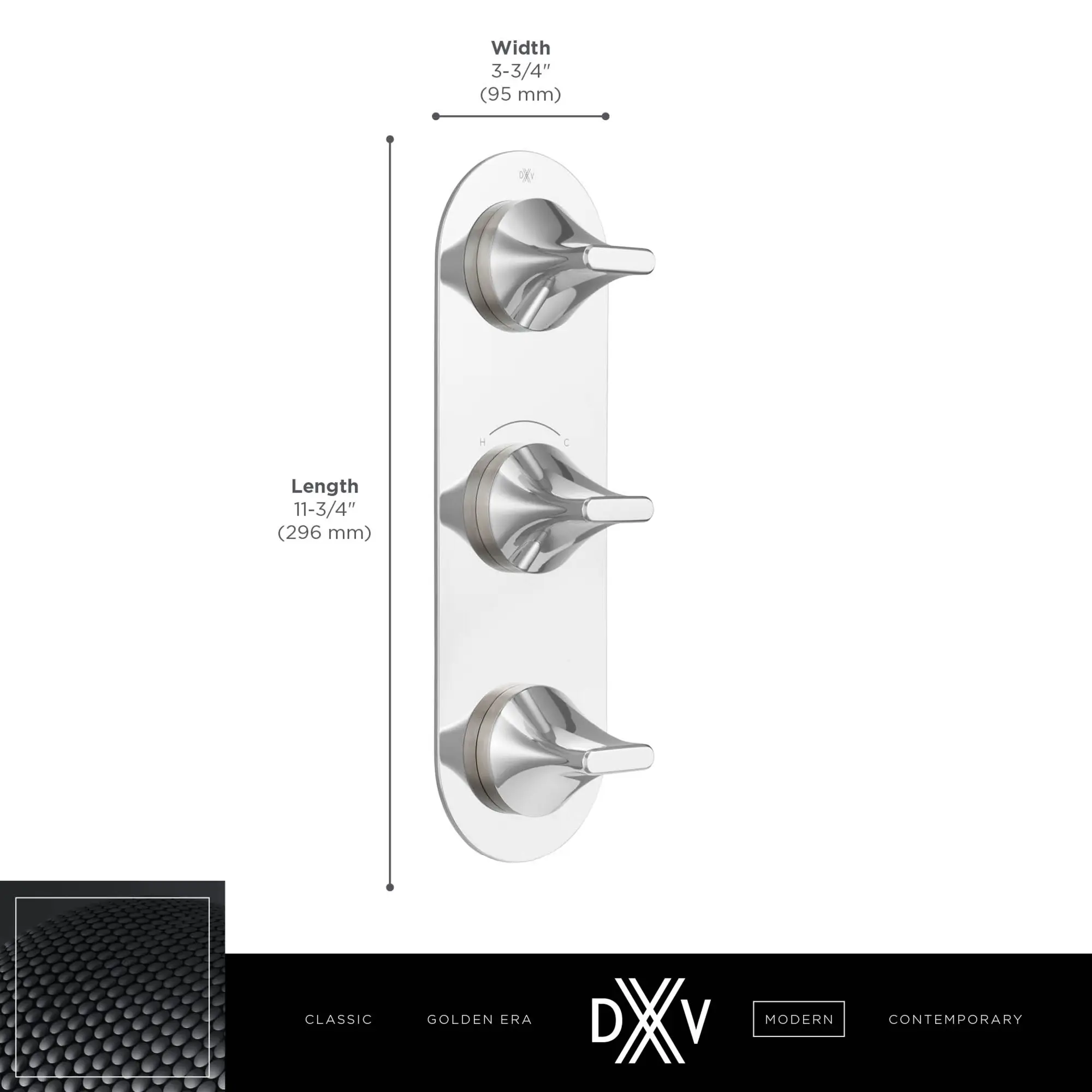 DXV Modulus® 3-Handle Thermostatic Valve Trim Only