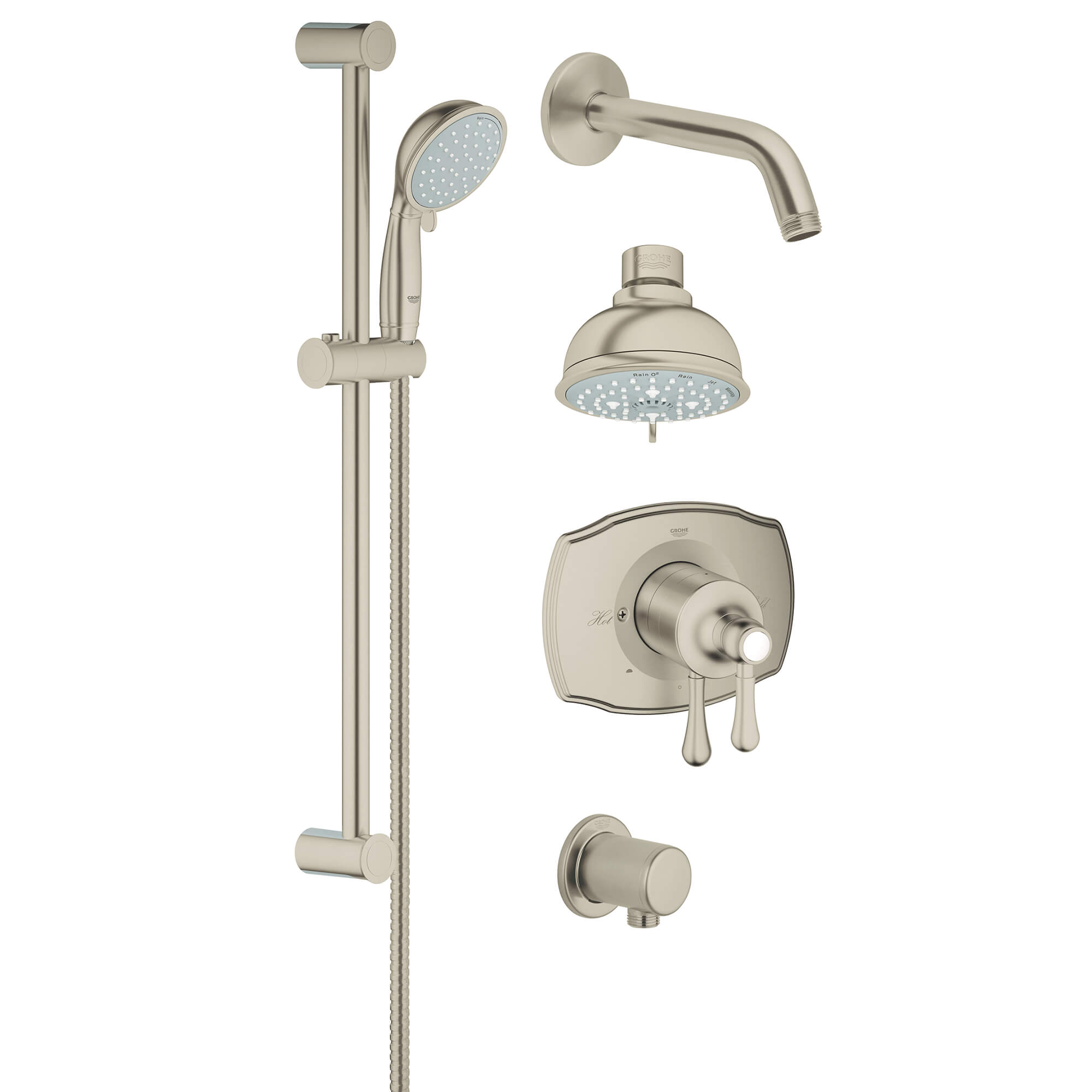 GrohFlex™ Authentic 4-Spray 2-Function Pressure Balance Shower System