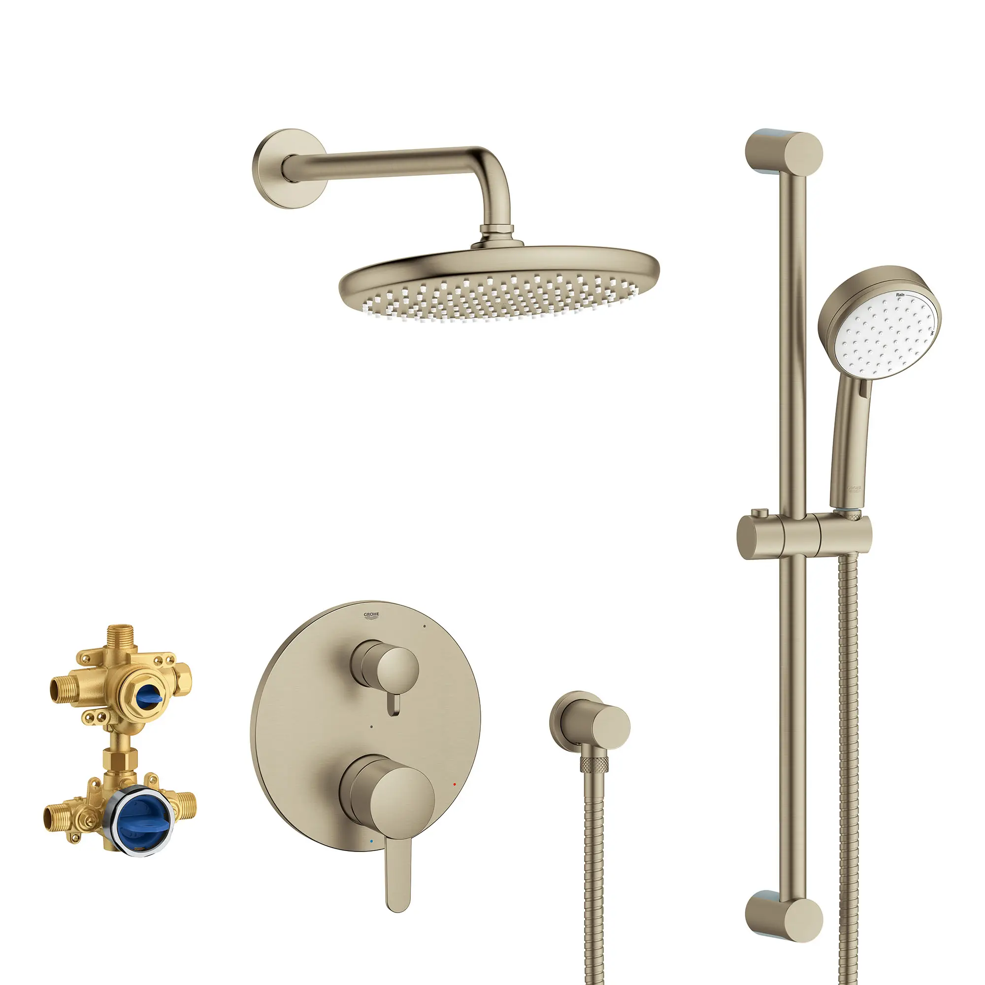 COSMOPOLITAN PRESSURE BALANCE RAIN SHOWER SET