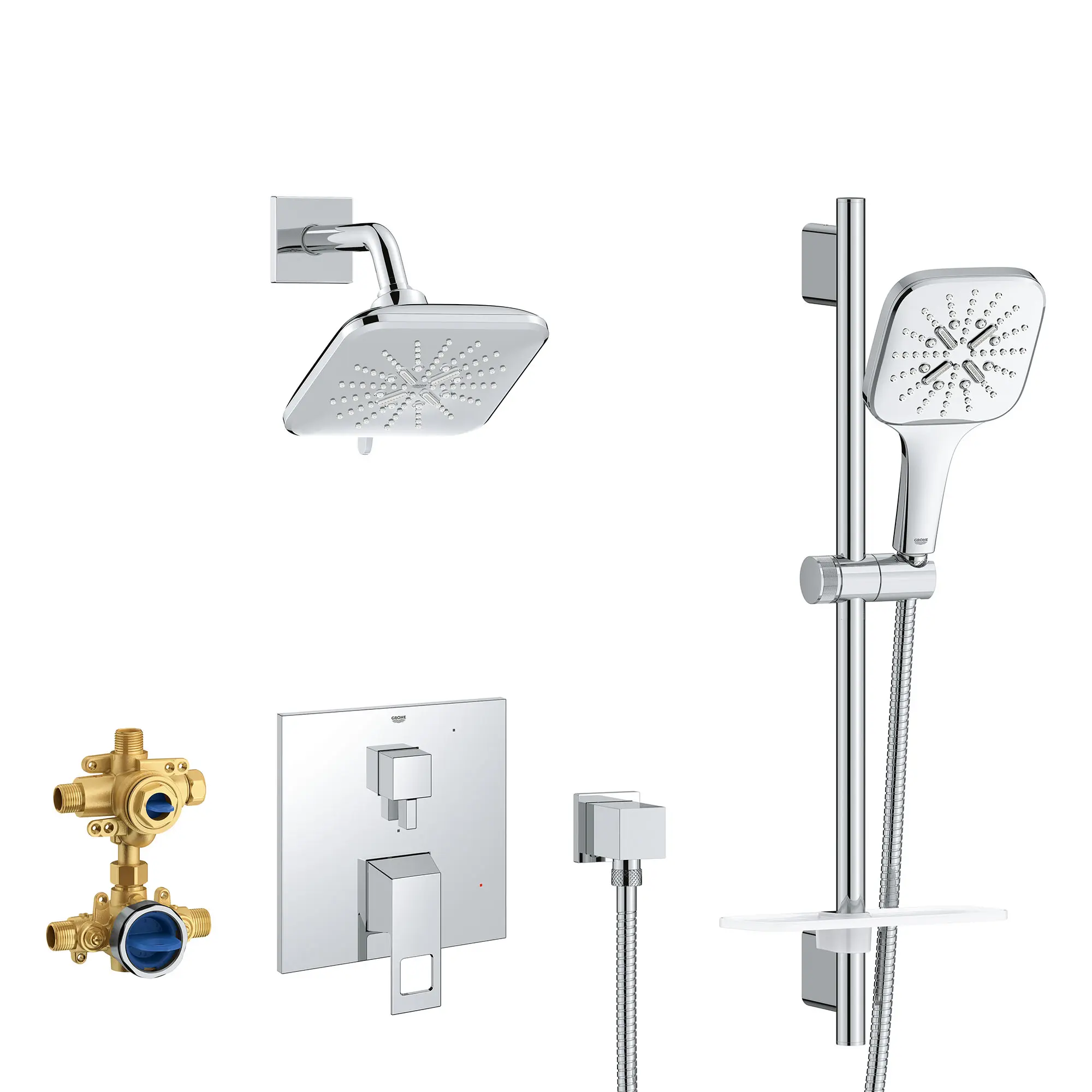 EUROCUBE PRESSURE BALANCE SHOWER SET