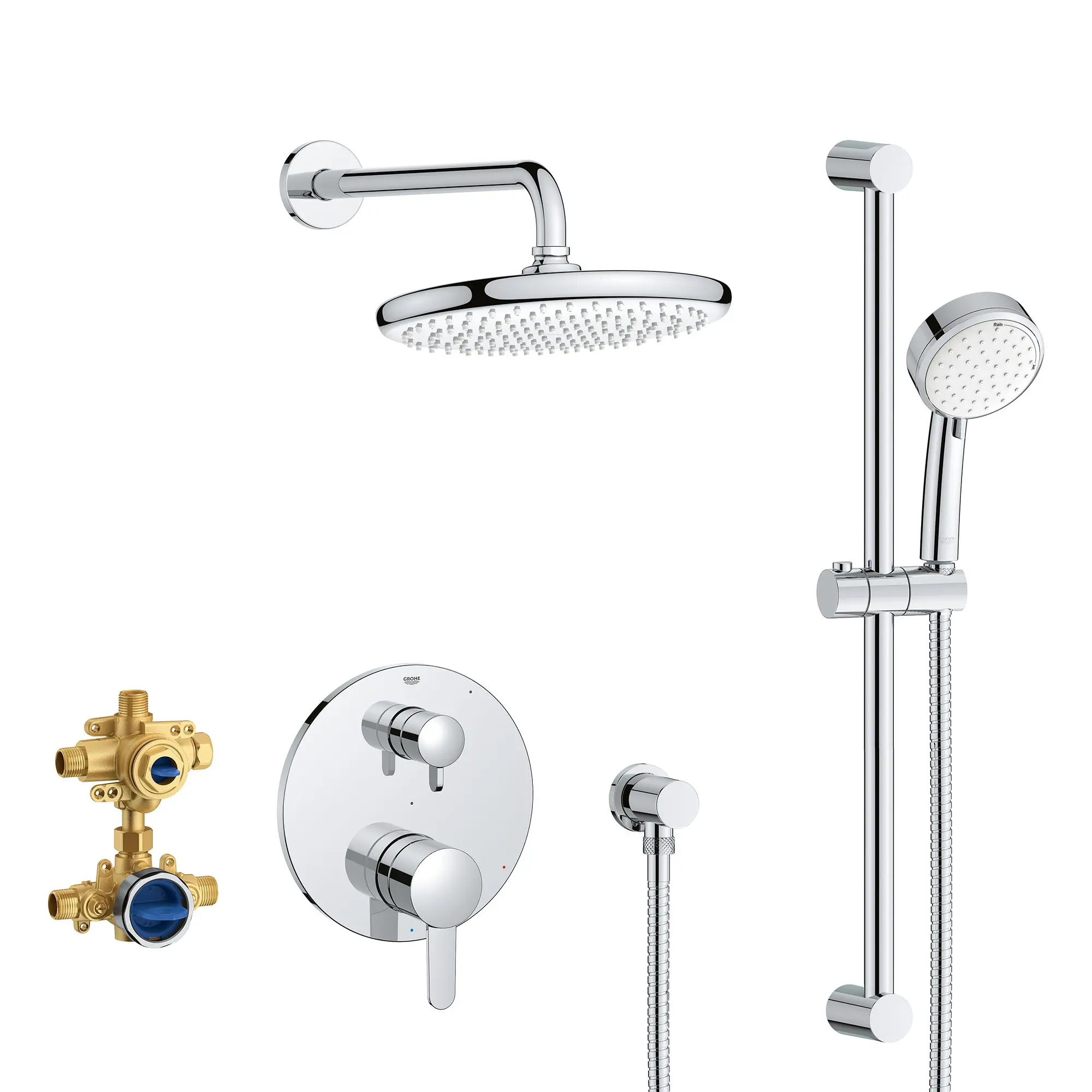 COSMOPOLITAN PRESSURE BALANCE RAIN SHOWER SET