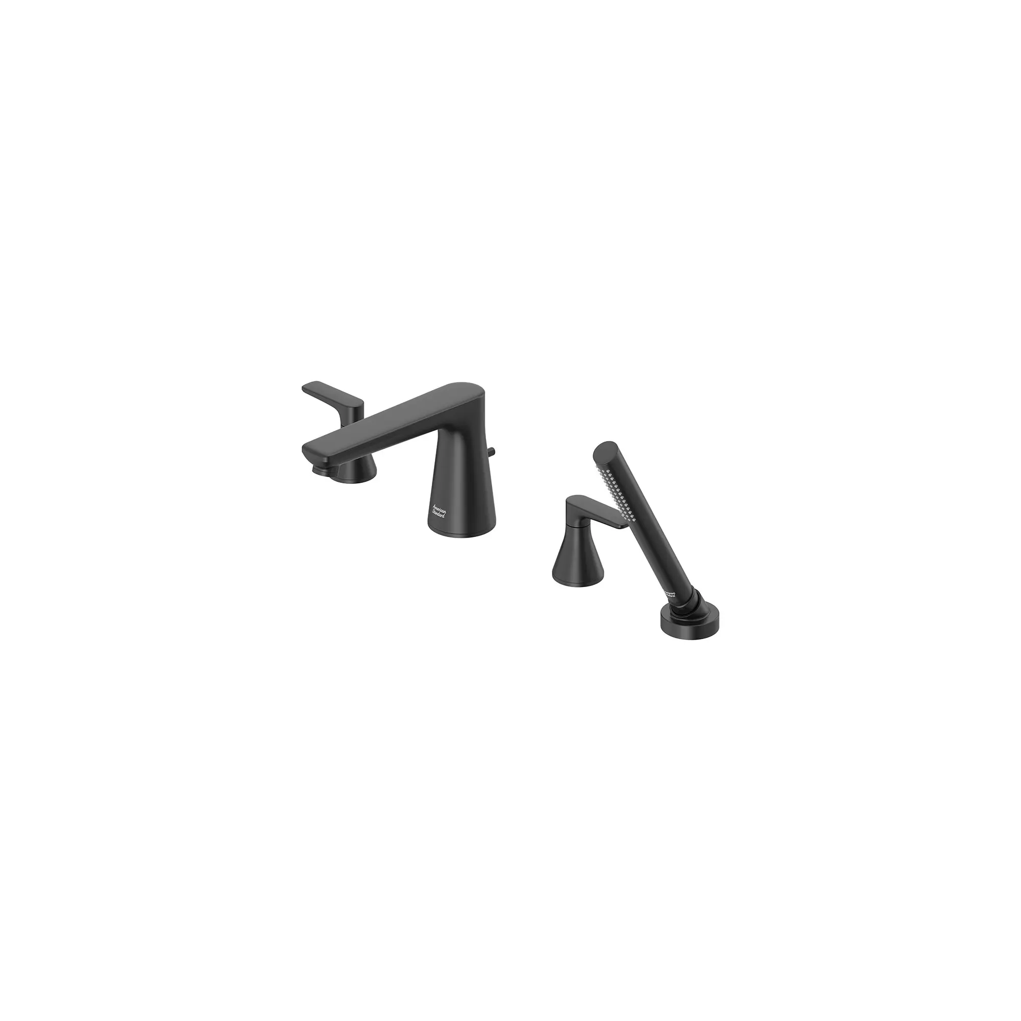 Aspirations 4-Hole 2-Handle Deck Mount Roman Tub Faucet  With Lever Handles and Personal Shower