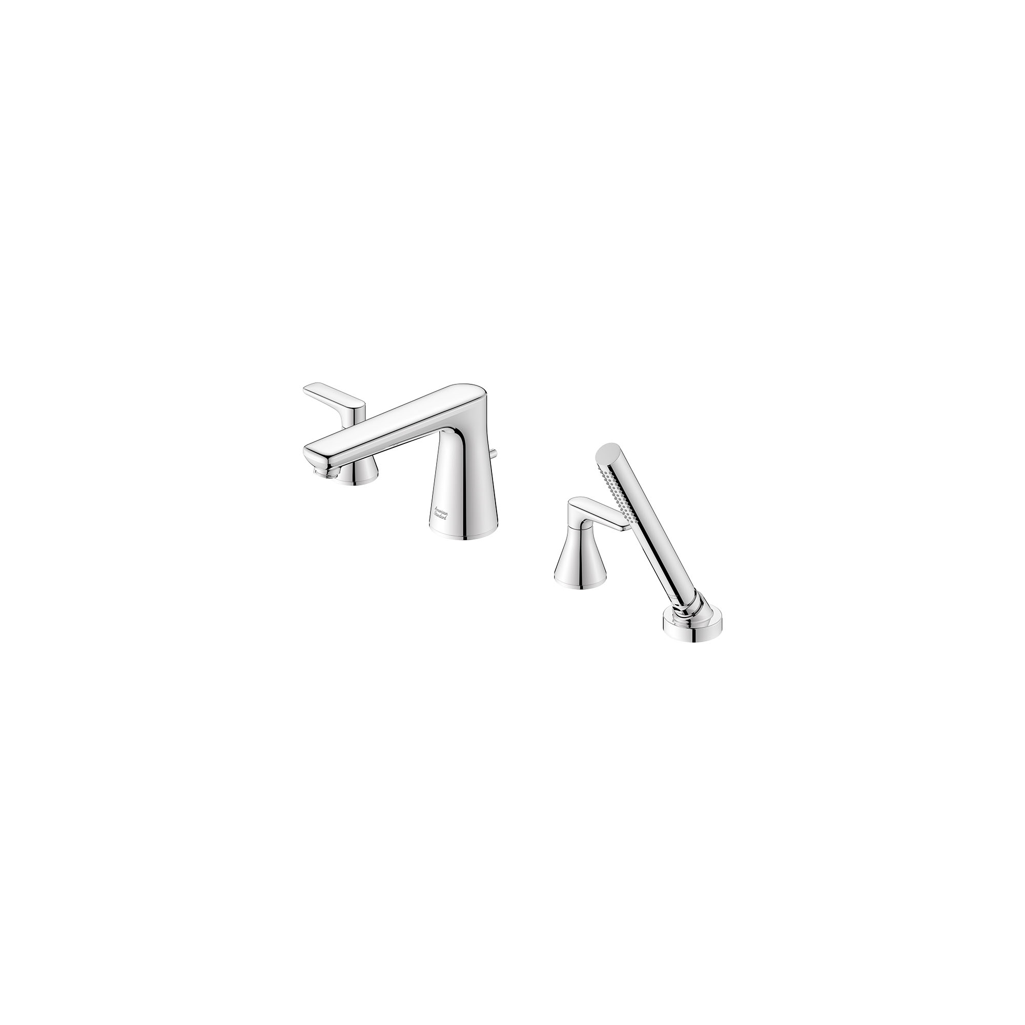 Aspirations™ 4-Hole 2-Handle Deck Mount Roman Tub Faucet  With Lever Handles and Personal Shower