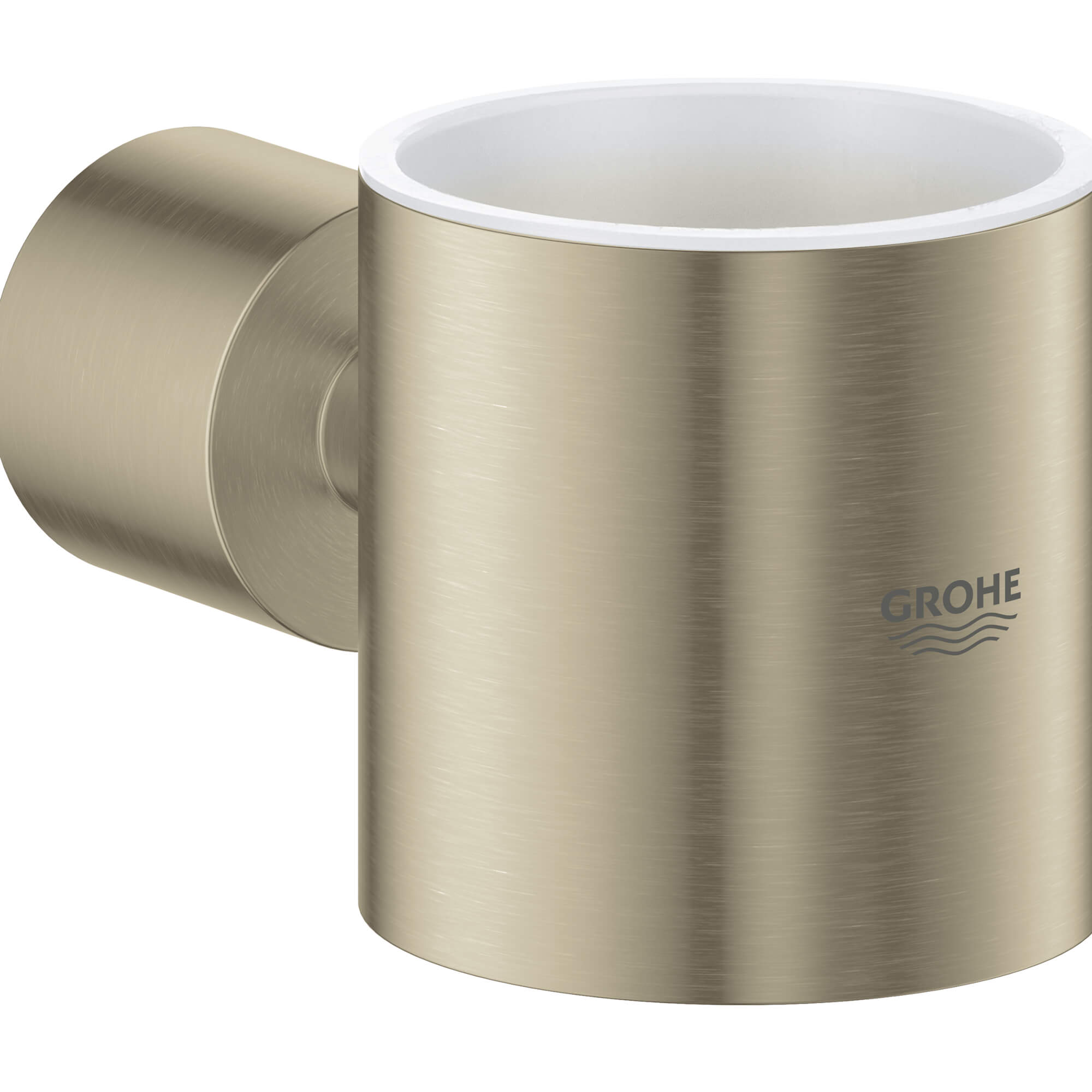 Essentials Wall-Mounted Soap Dispenser with Holder in Brushed Nickel  InfinityFinish