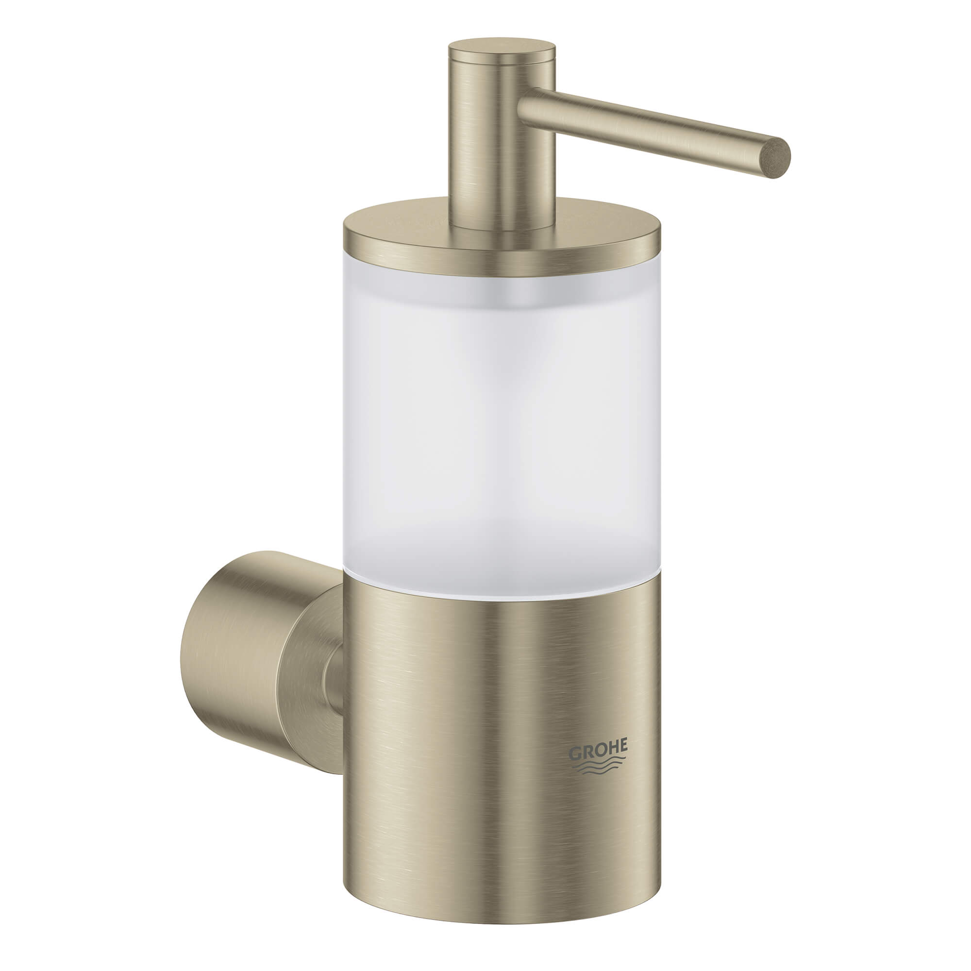 Essentials Wall-Mounted Soap Dispenser with Holder in Brushed Nickel  InfinityFinish