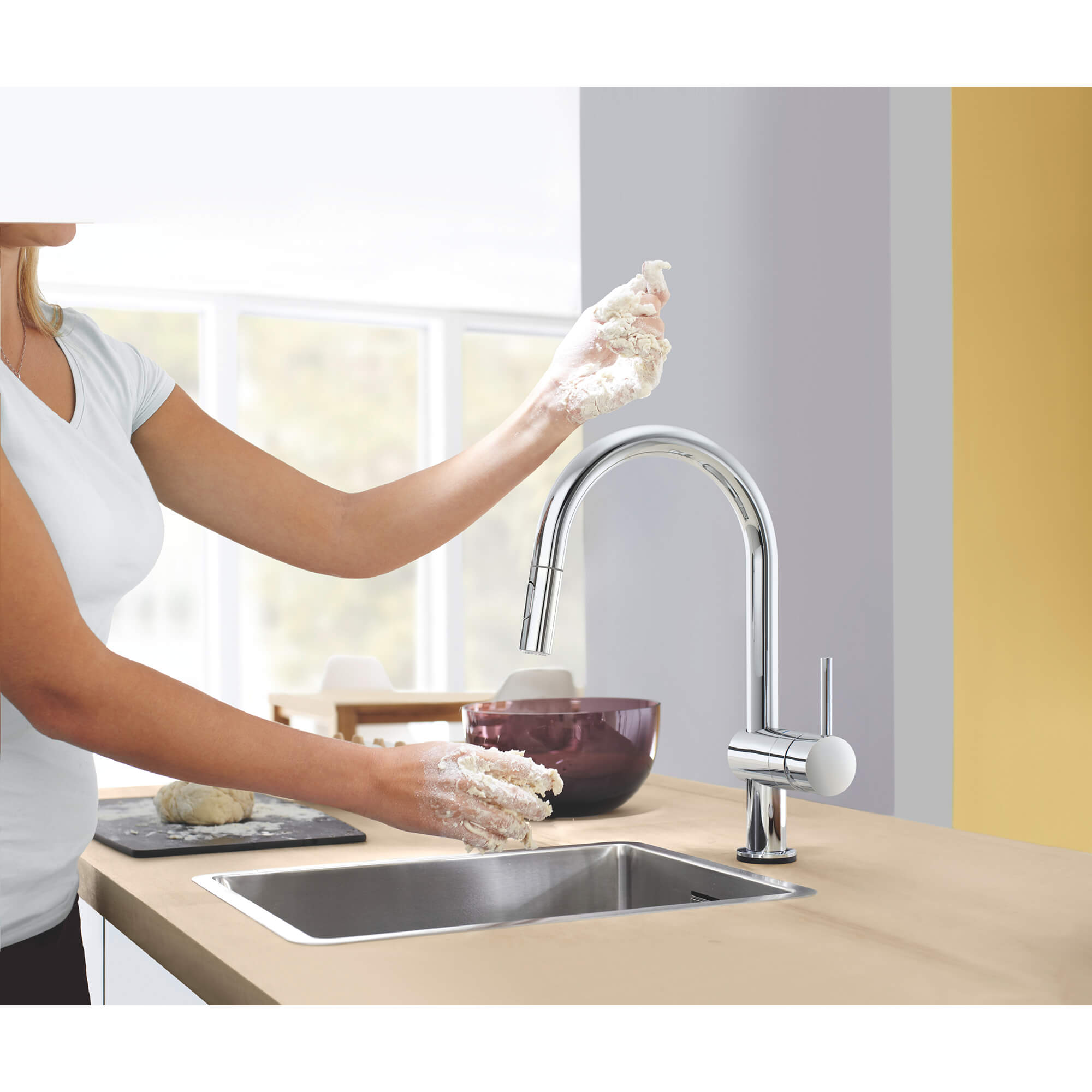 Single-Handle Pull Down Kitchen Faucet Dual Spray 6.6 L/min (1.75 gpm) with  Touch Technology