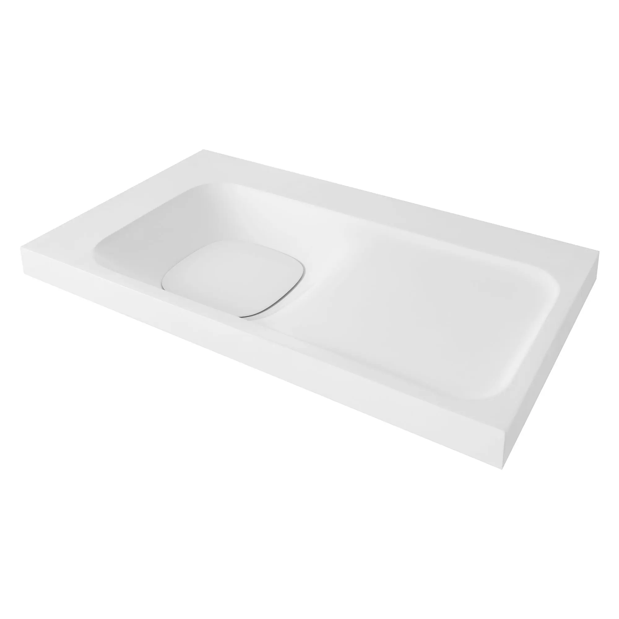 Lavabo de 36 po DXV Modulus - sans trou, G (sur la gauche)