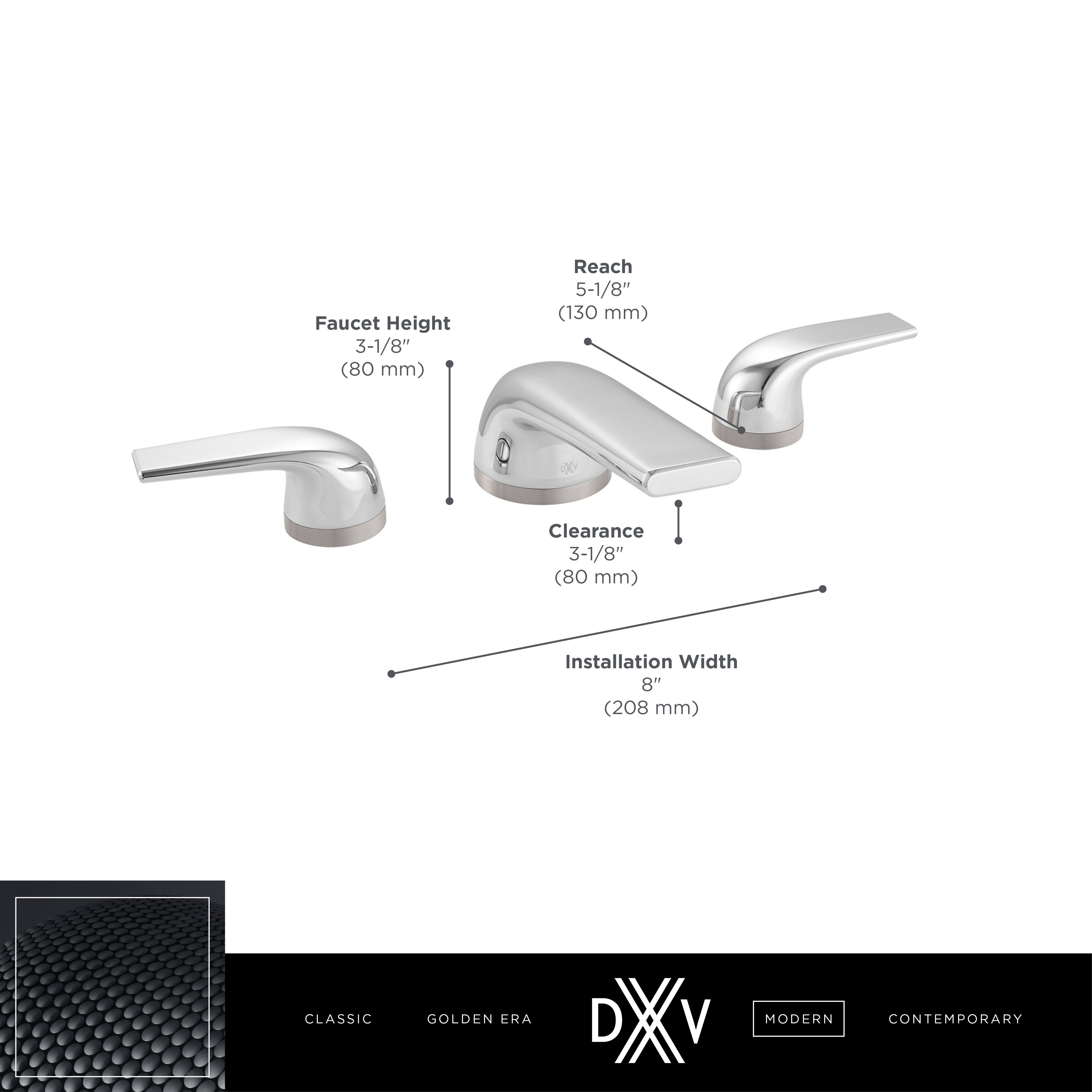 DXV Modulus® 2-Handle Widespread Bathroom Faucet with Lever Handles