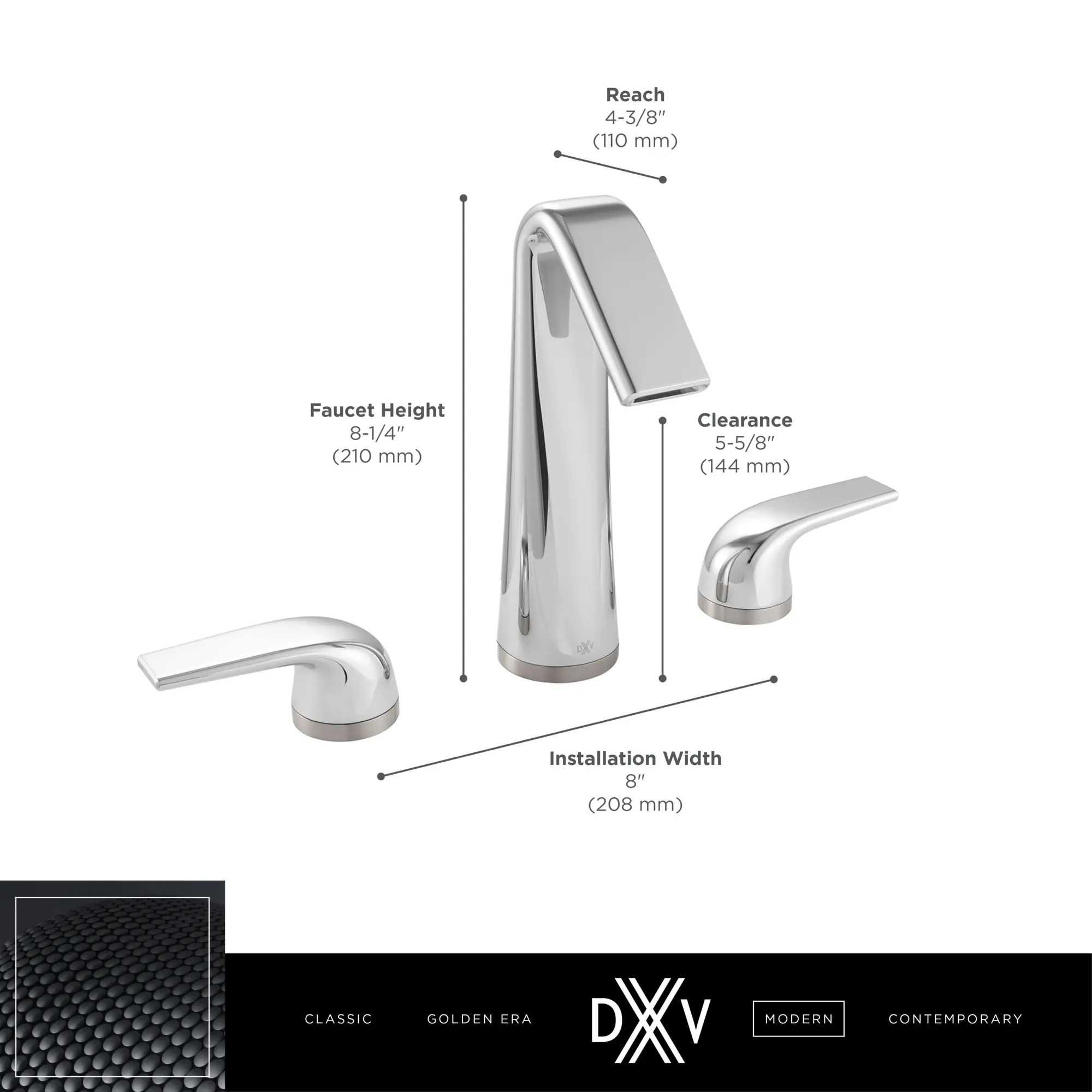 DXV Modulus® 2-Handle High Spout Widespread Bathroom Faucet with Lever Handles