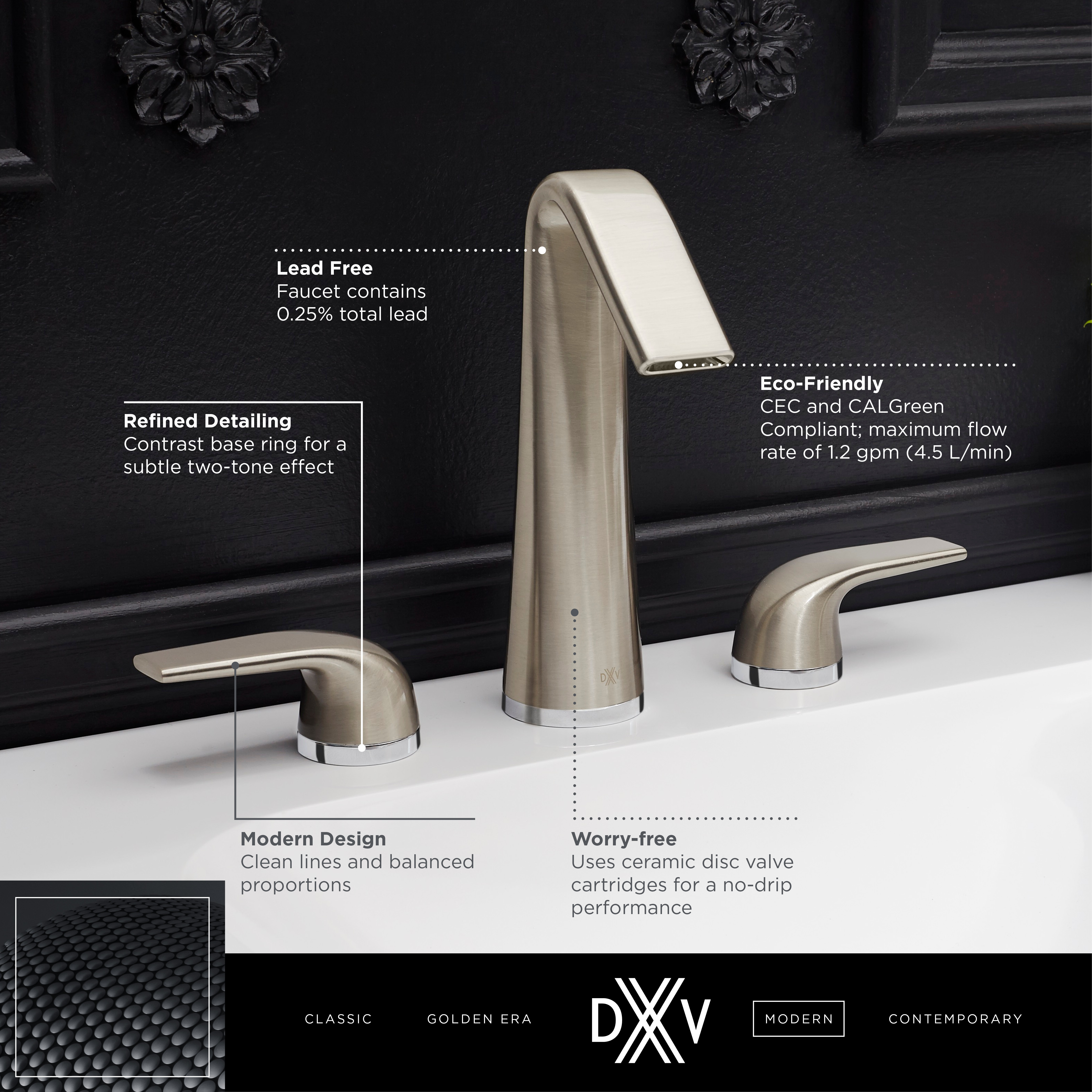 DXV Modulus 2-Handle High Spout Widespread Bathroom Faucet with Lever Handles