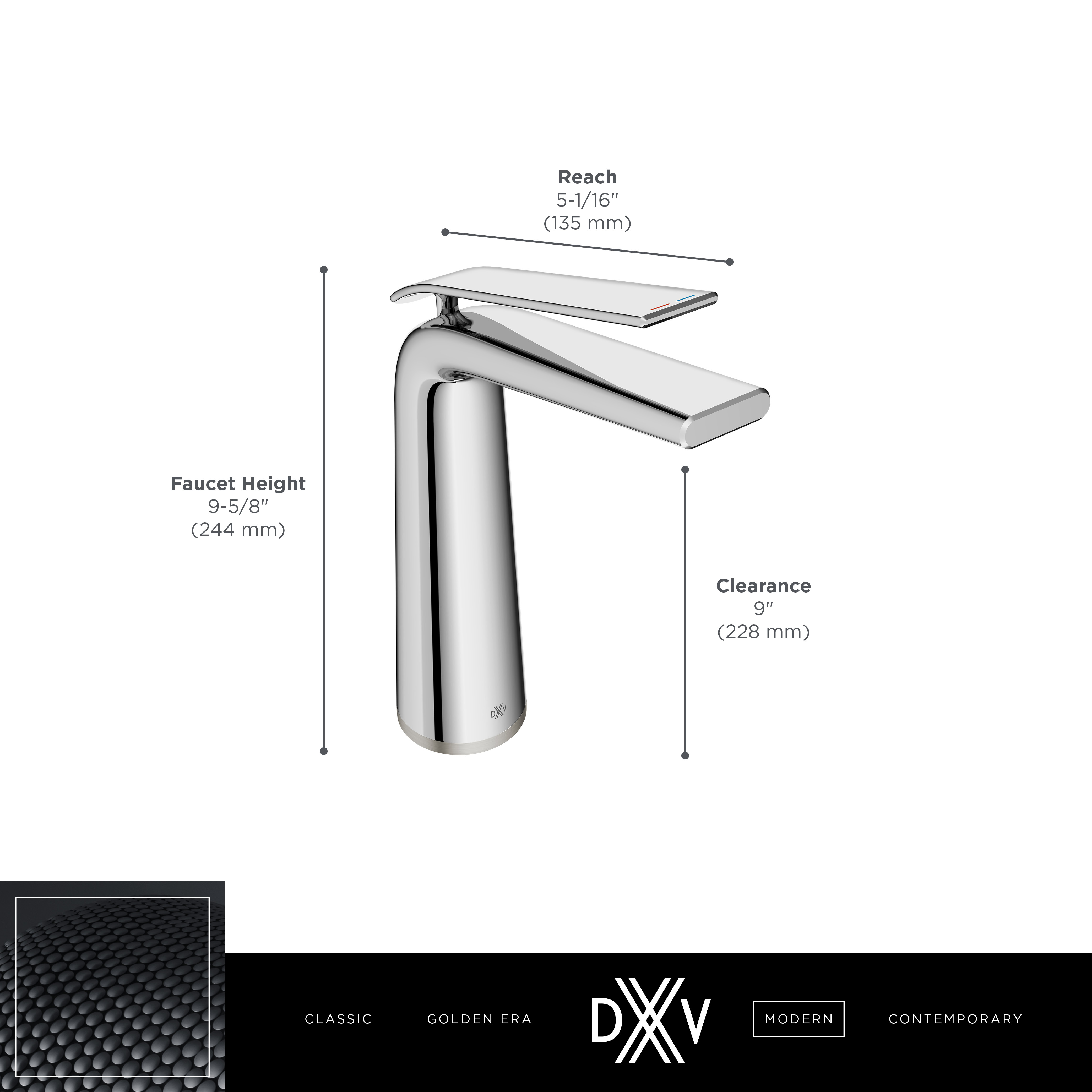 DXV Modulus Single Handle Vessel Bathroom Faucet with Lever Handle
