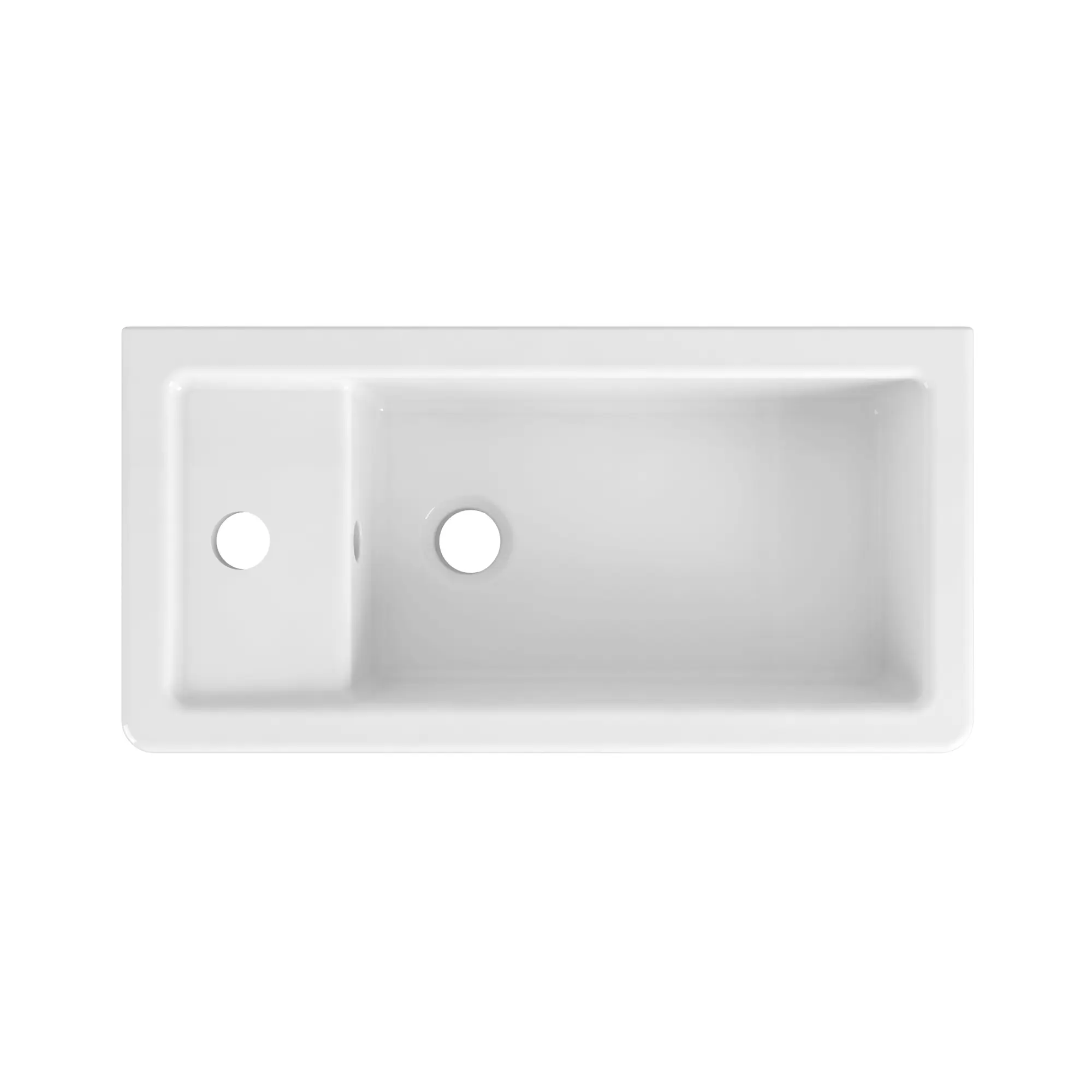 Cossu® 20 in. Sink, 1-Hole with Left-Hand Drain