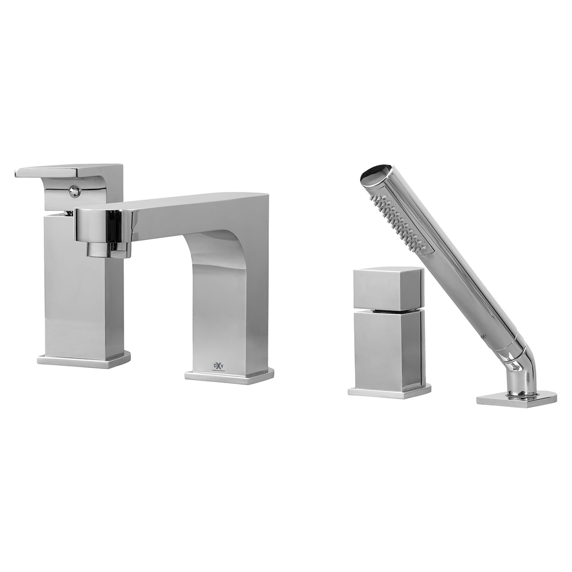 Equility® Single Handle Deck Mount Bathtub Faucet with Hand Shower and Lever Handle