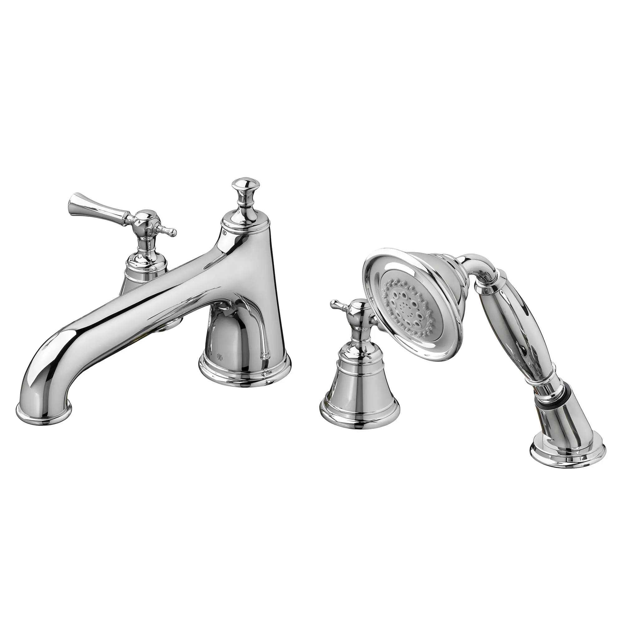 Randall 2-Handle Deck Mount Bathtub Faucet with Hand Shower and Lever Handles