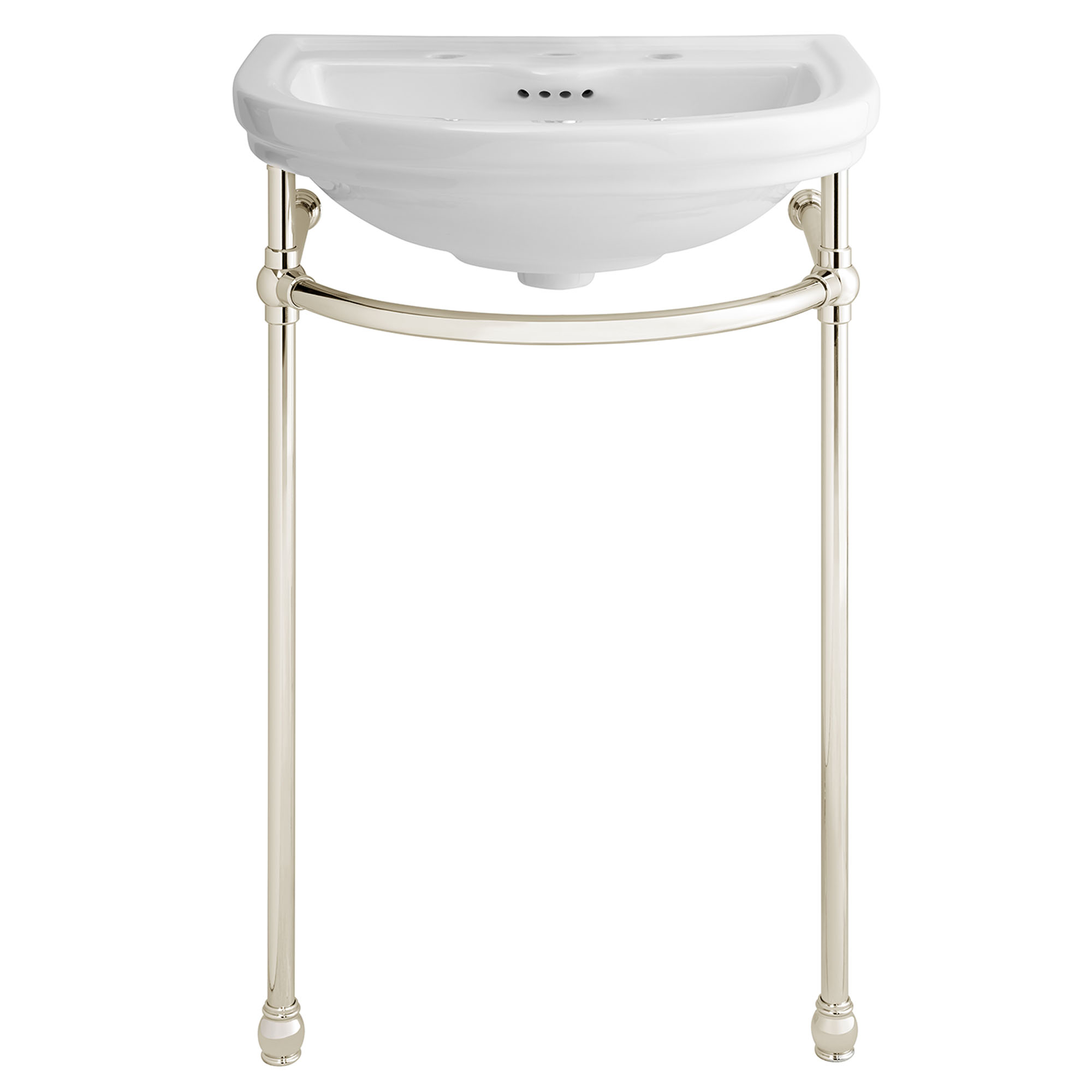 St. George® 24 in. Console Bathroom Sink, 3 Hole with Console Leg