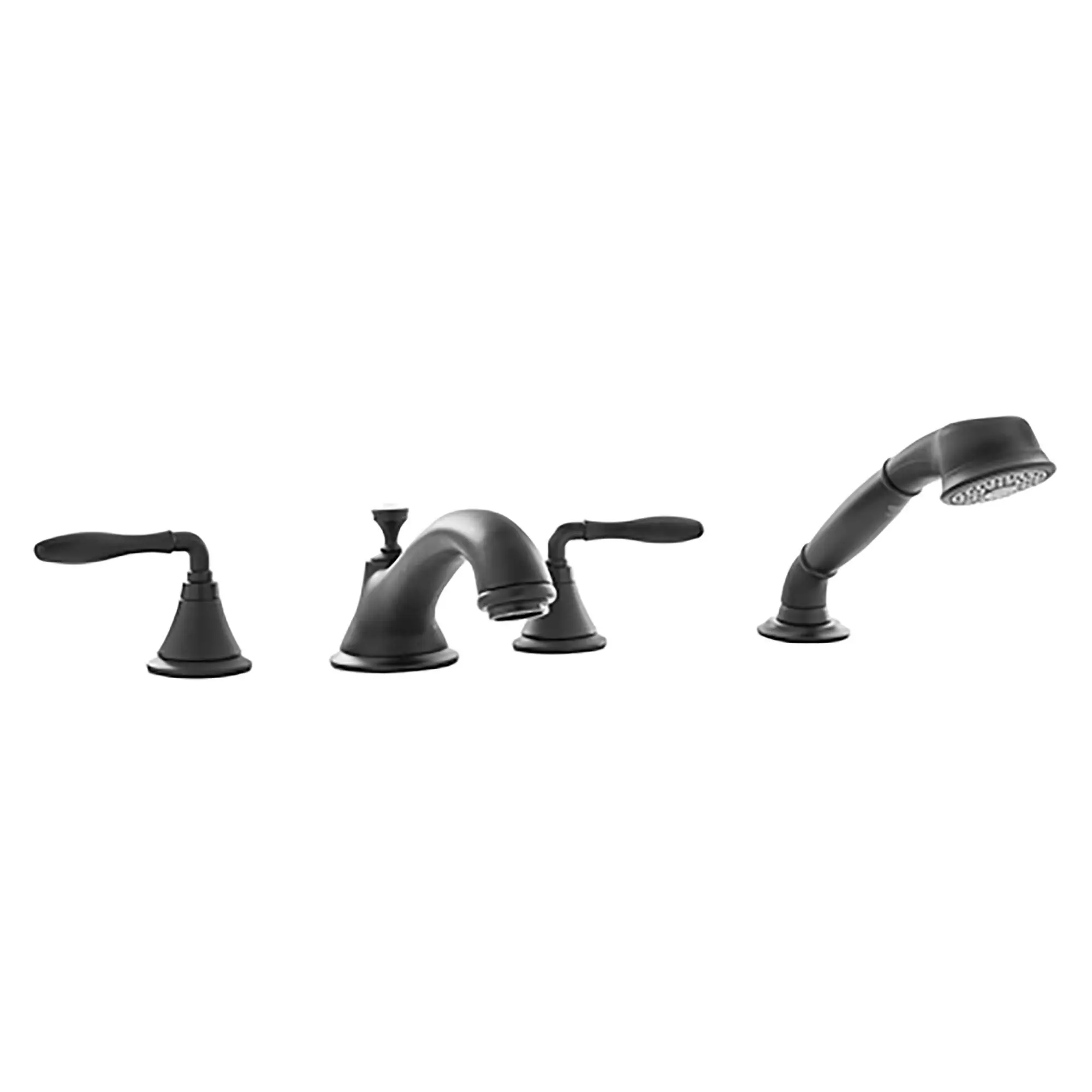 4-Hole 2-Handle Deck Mount Roman Tub Faucet with 9.5 L/min (2.5 gpm) Hand Shower