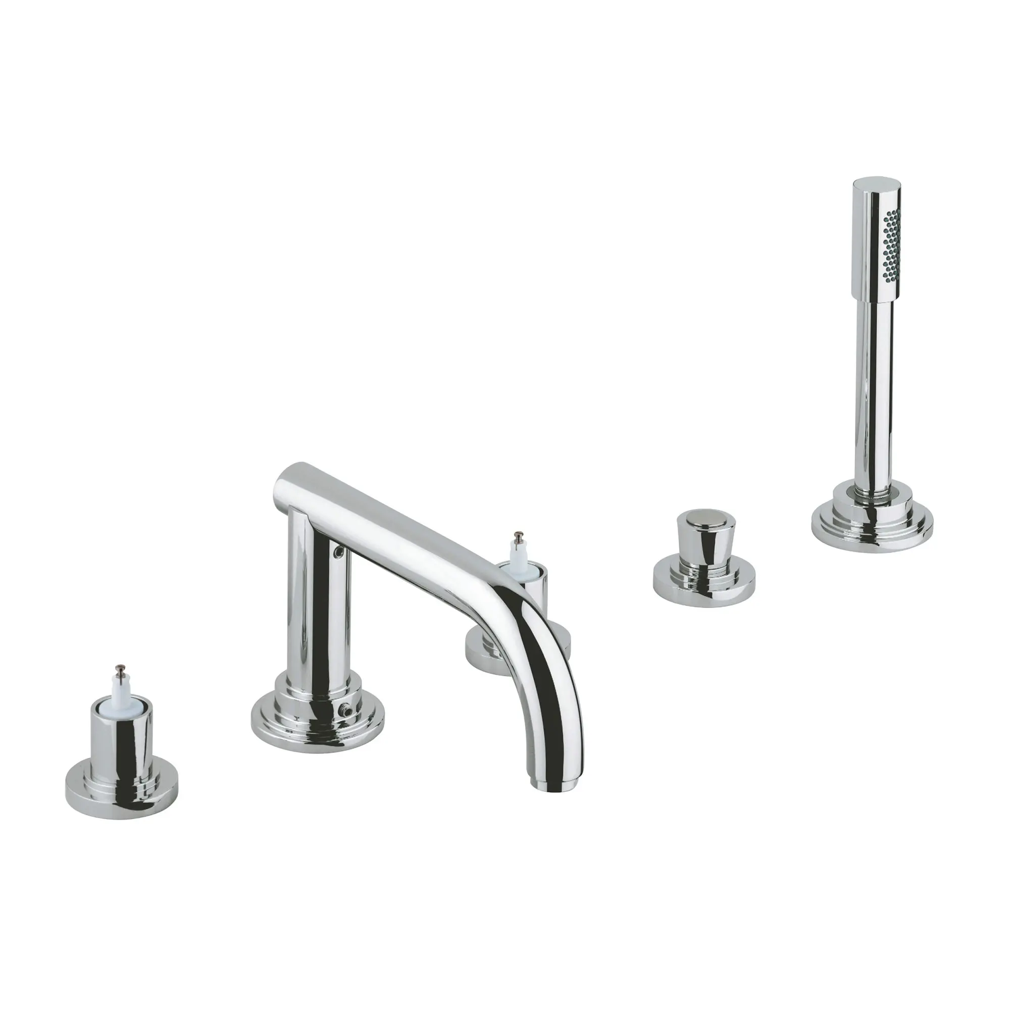 5-Hole 2-Handle Deck Mount Roman Tub Faucet with 6.6 L/min (1.75 gpm) Hand Shower