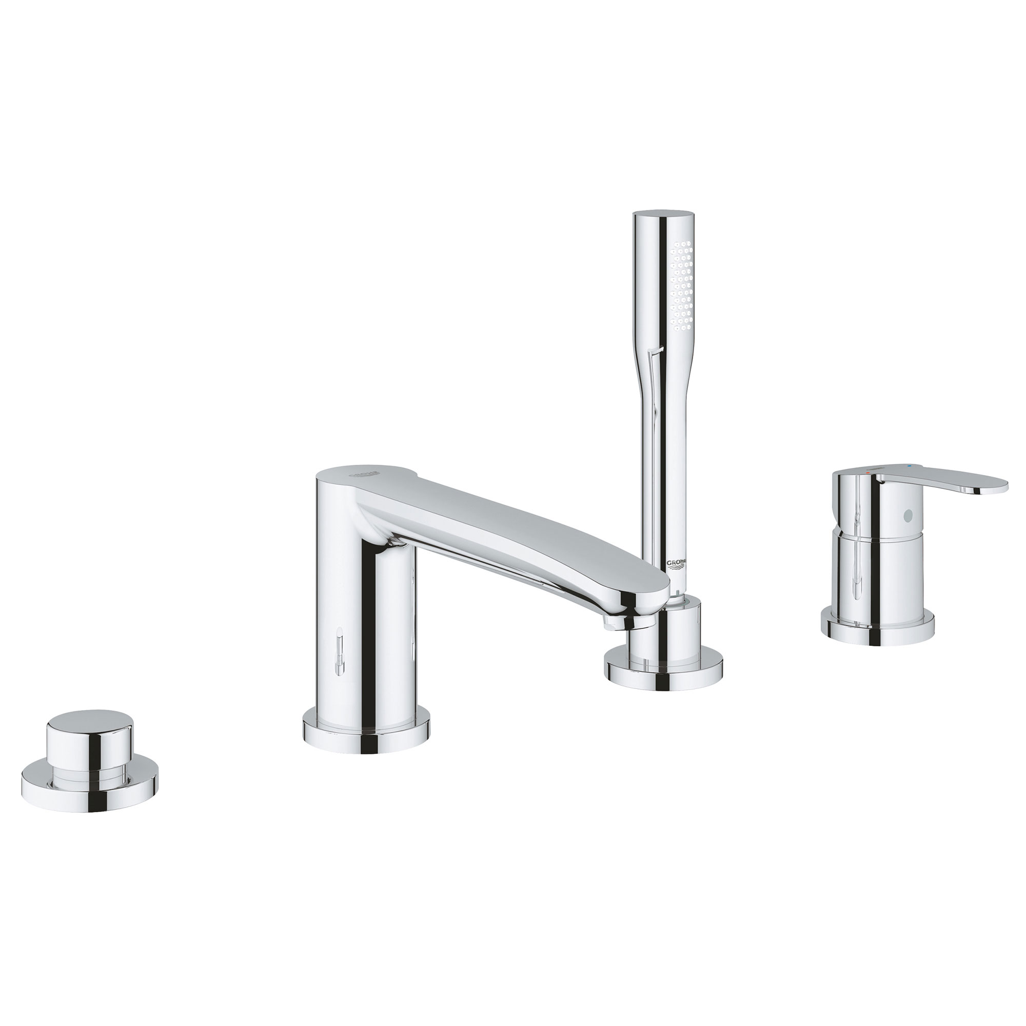 4-Hole Single-Handle Deck Mount Roman Tub Faucet with 6.6 L/min (1.75 gpm) Hand Shower