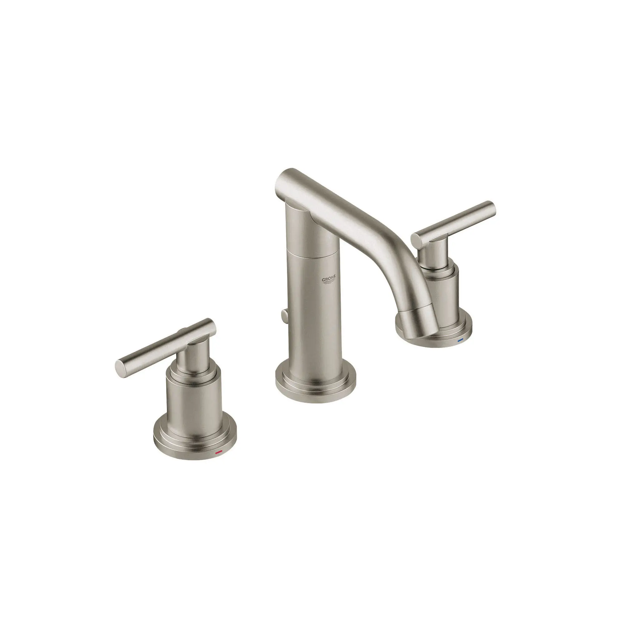 8" Widespread 2-Handle 3-Hole Low Spout Bathroom Faucet - 5.7 L/min (1.5 gpm)