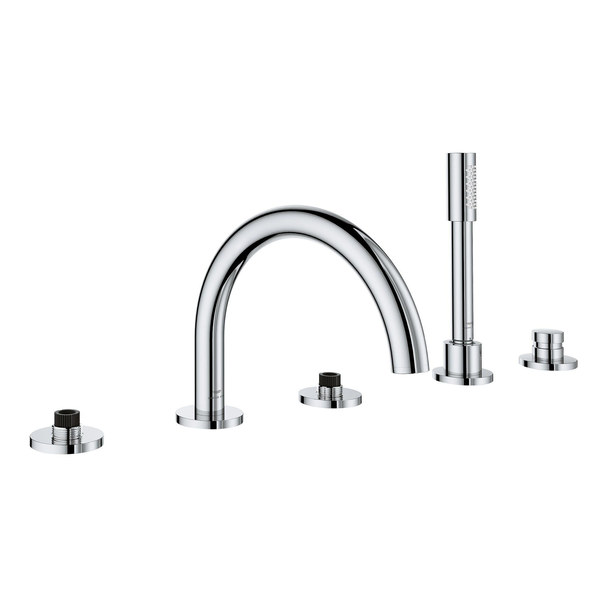 5-Hole 2-Handle Deck Mount Roman Tub Faucet with 6.6 L/min (1.75 GPM) Hand Shower