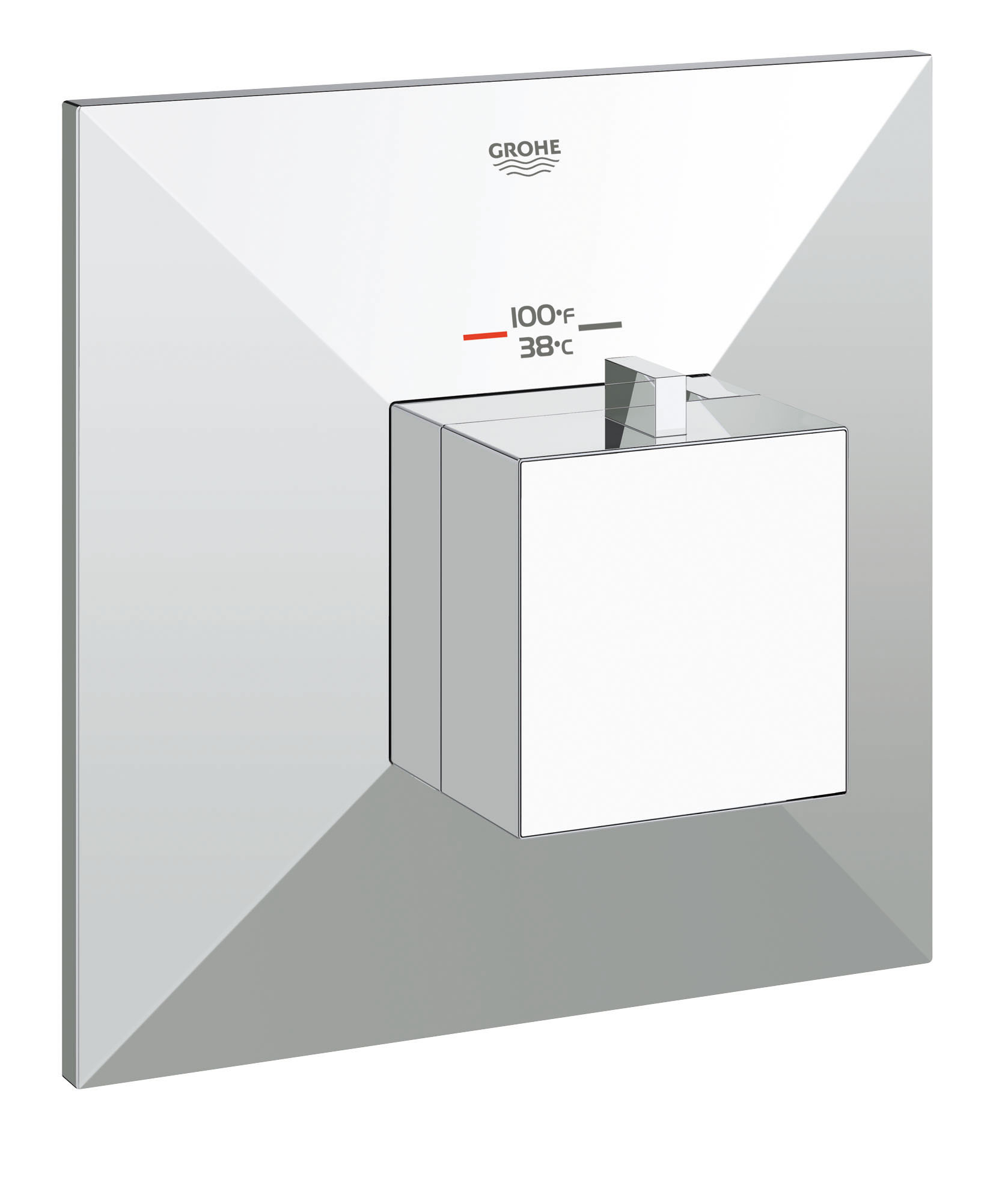 GrohFlex Allure Brilliant Garniture de valve thermostatique pour douche personnalisée avec module de contrôle