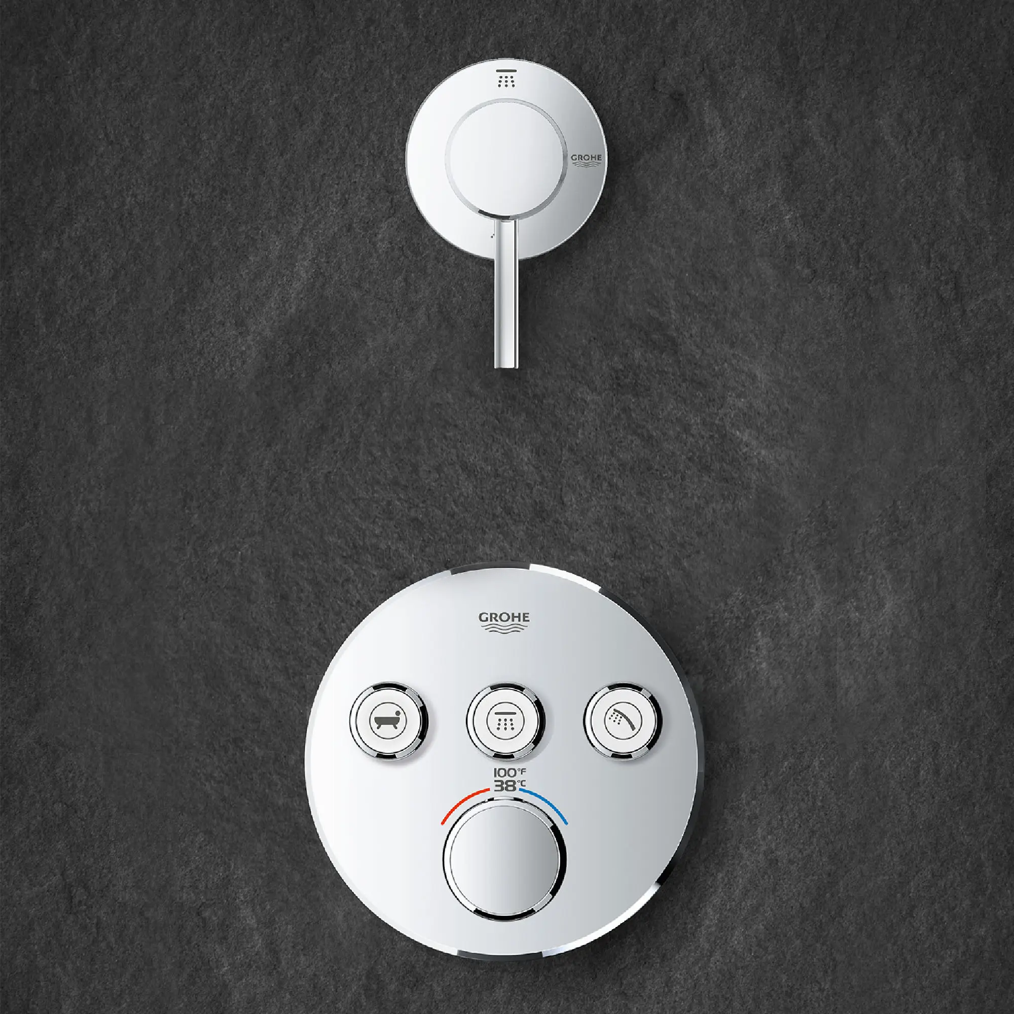 GrohTherm SmartControl Garniture de valve thermostatique à fonction triple