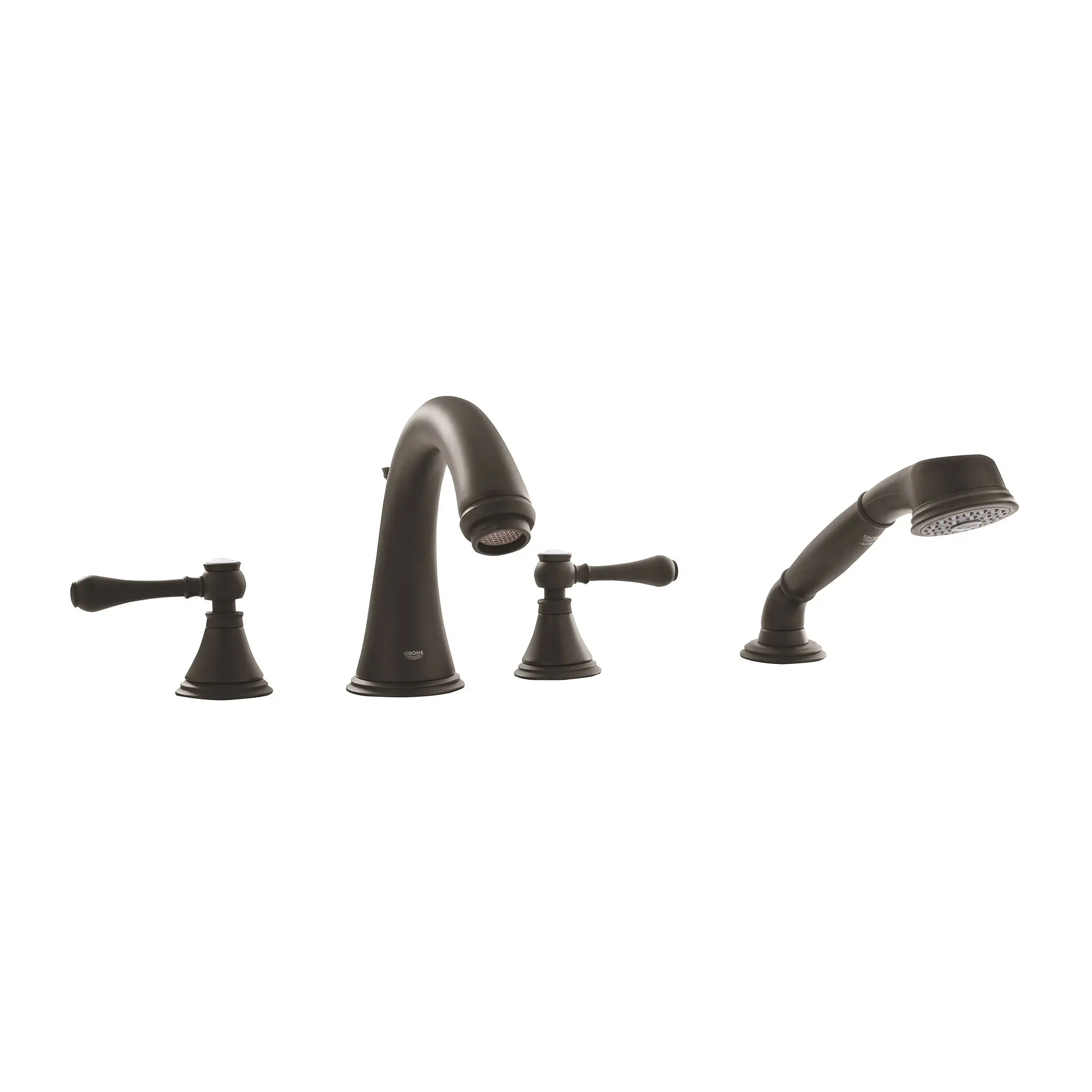 4-Hole 2-Handle Deck Mount Roman Tub Faucet with 6.6 L/min (1.75 gpm) Hand Shower