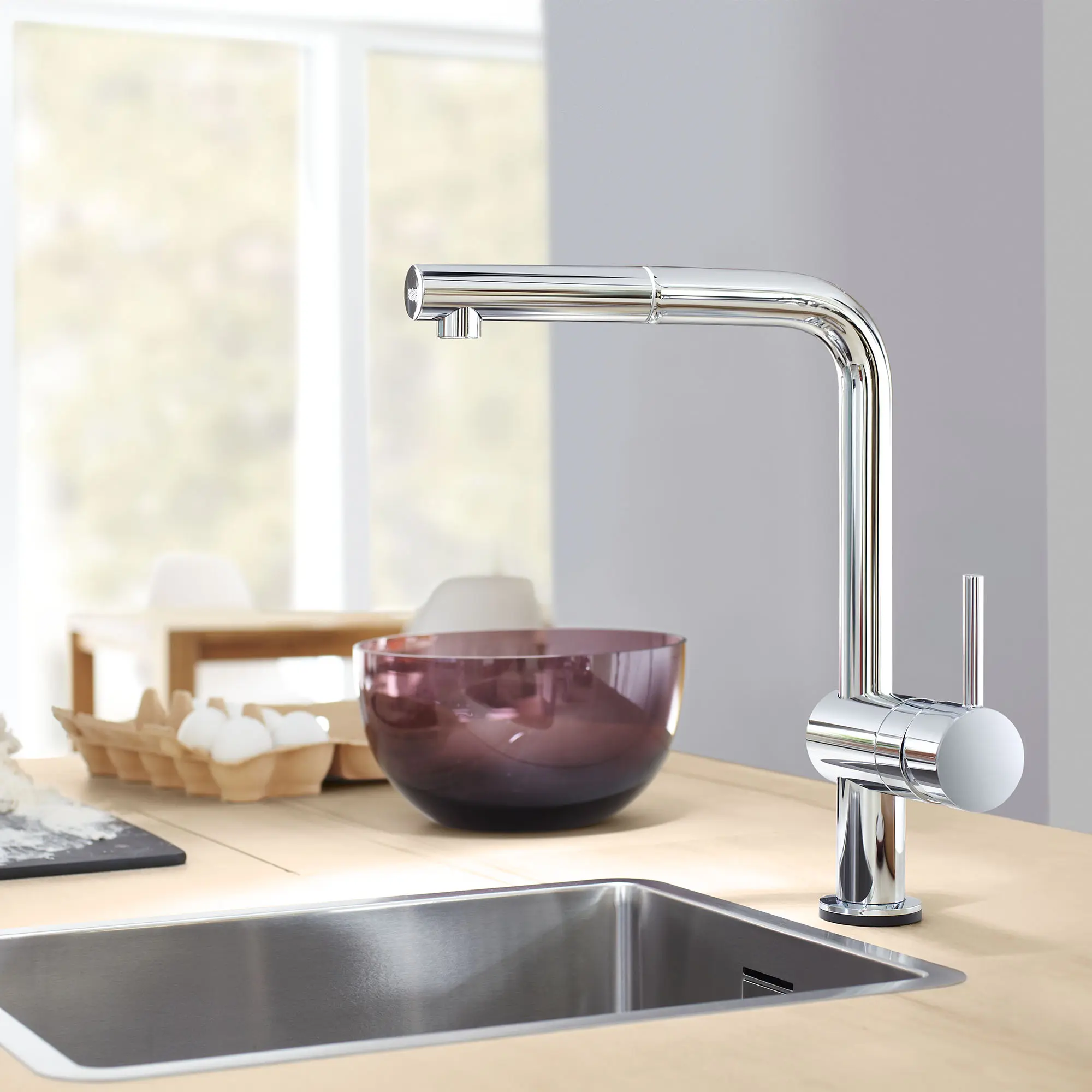 Single-Handle Pull-Out Kitchen Faucet Single Spray 1.75 GPM with Touch Technology