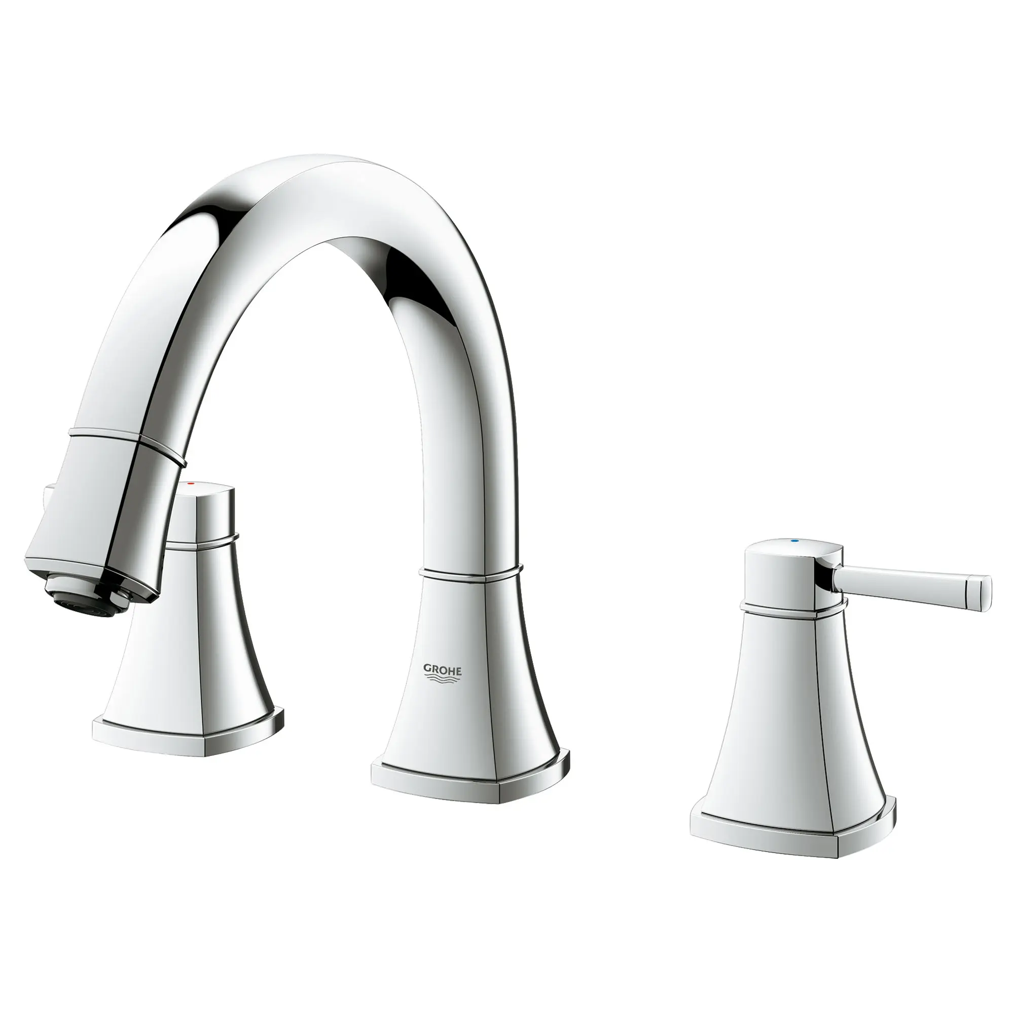 3-Hole 2-Handle Deck Mount Roman Tub Faucet