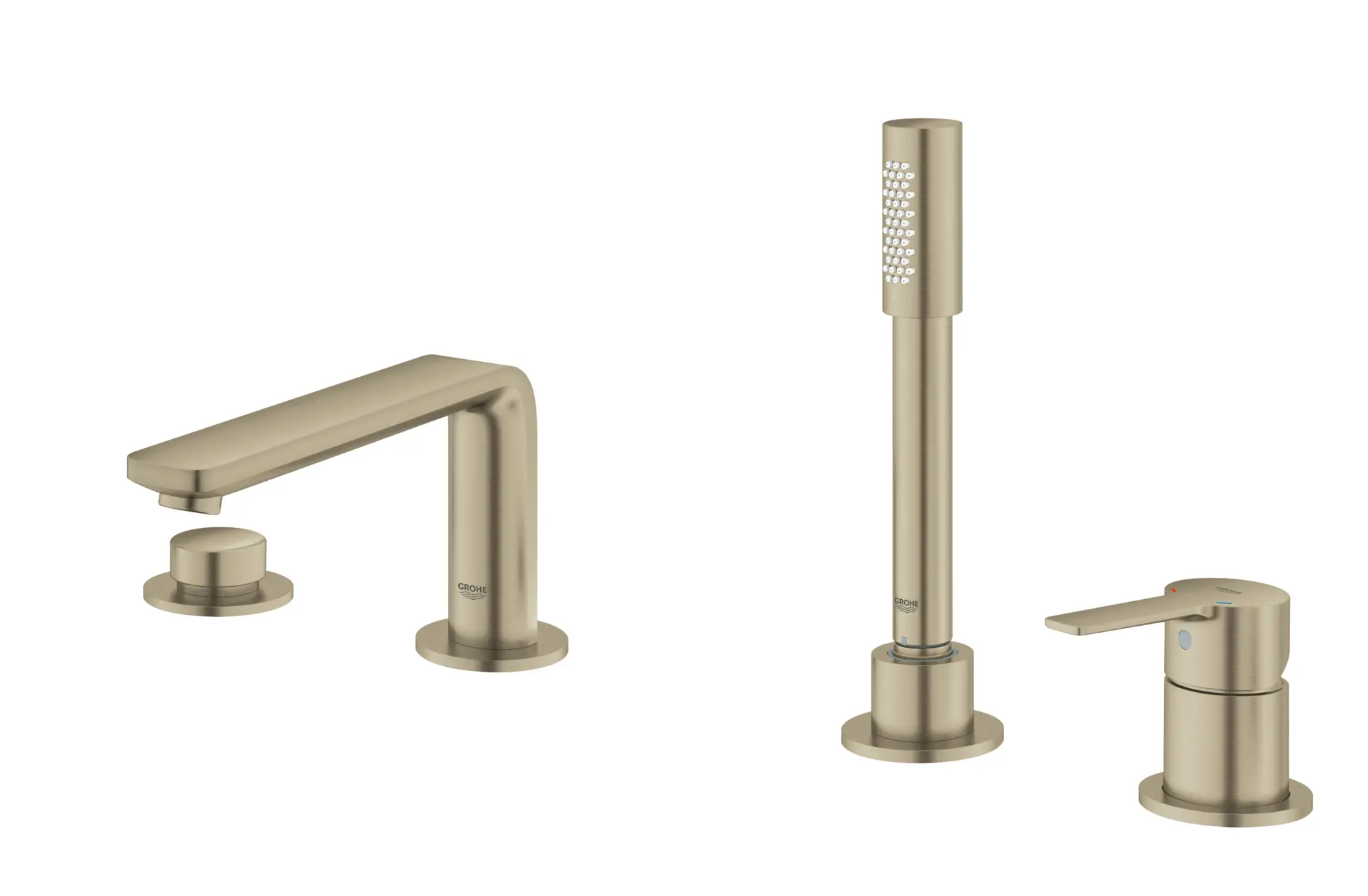 4-Hole Single-Handle Deck Mount Roman Tub Faucet with 6.6 L/min (1.75 gpm) Hand Shower