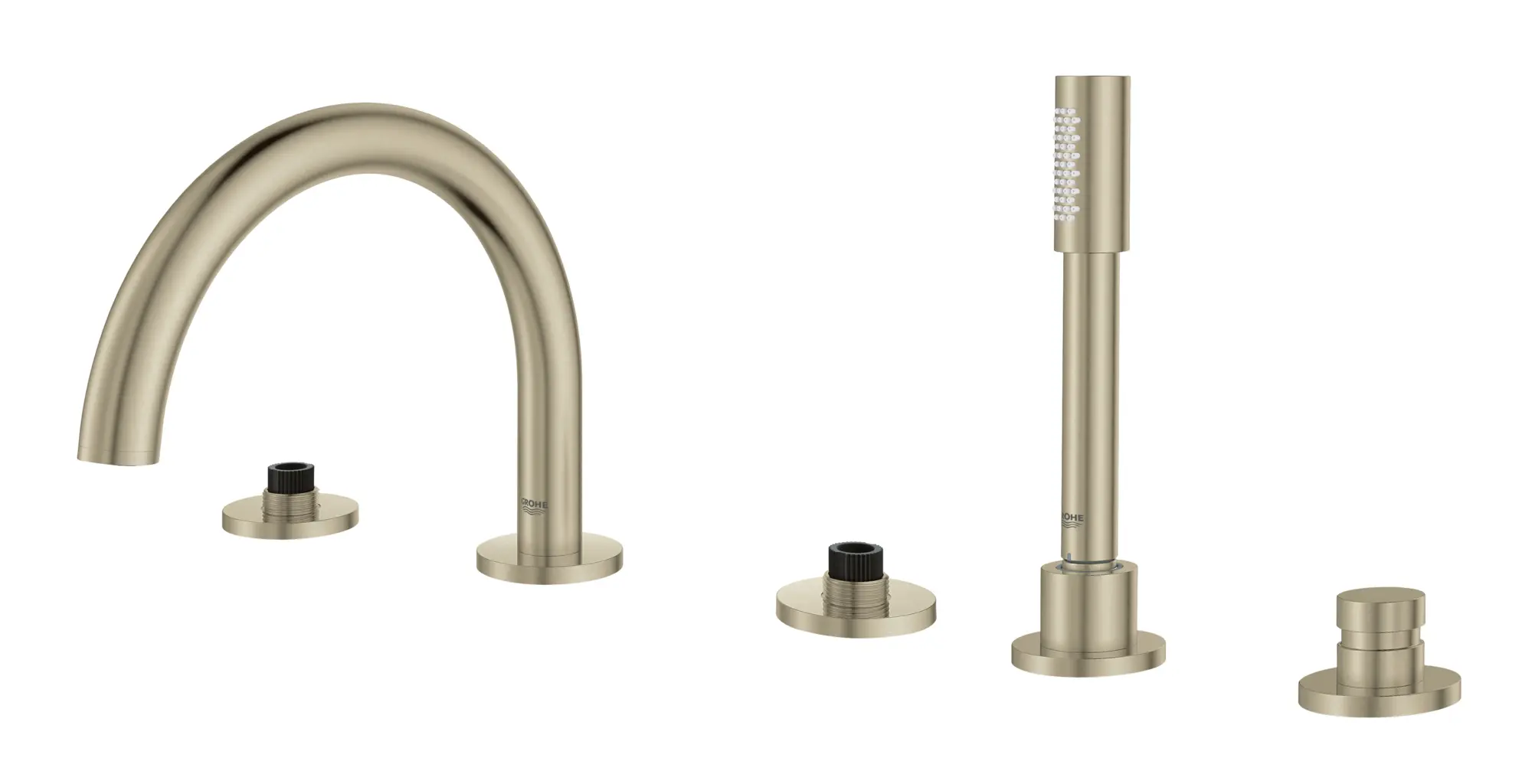 5-Hole 2-Handle Deck Mount Roman Tub Faucet with 6.6 L/min (1.75 gpm) Hand Shower