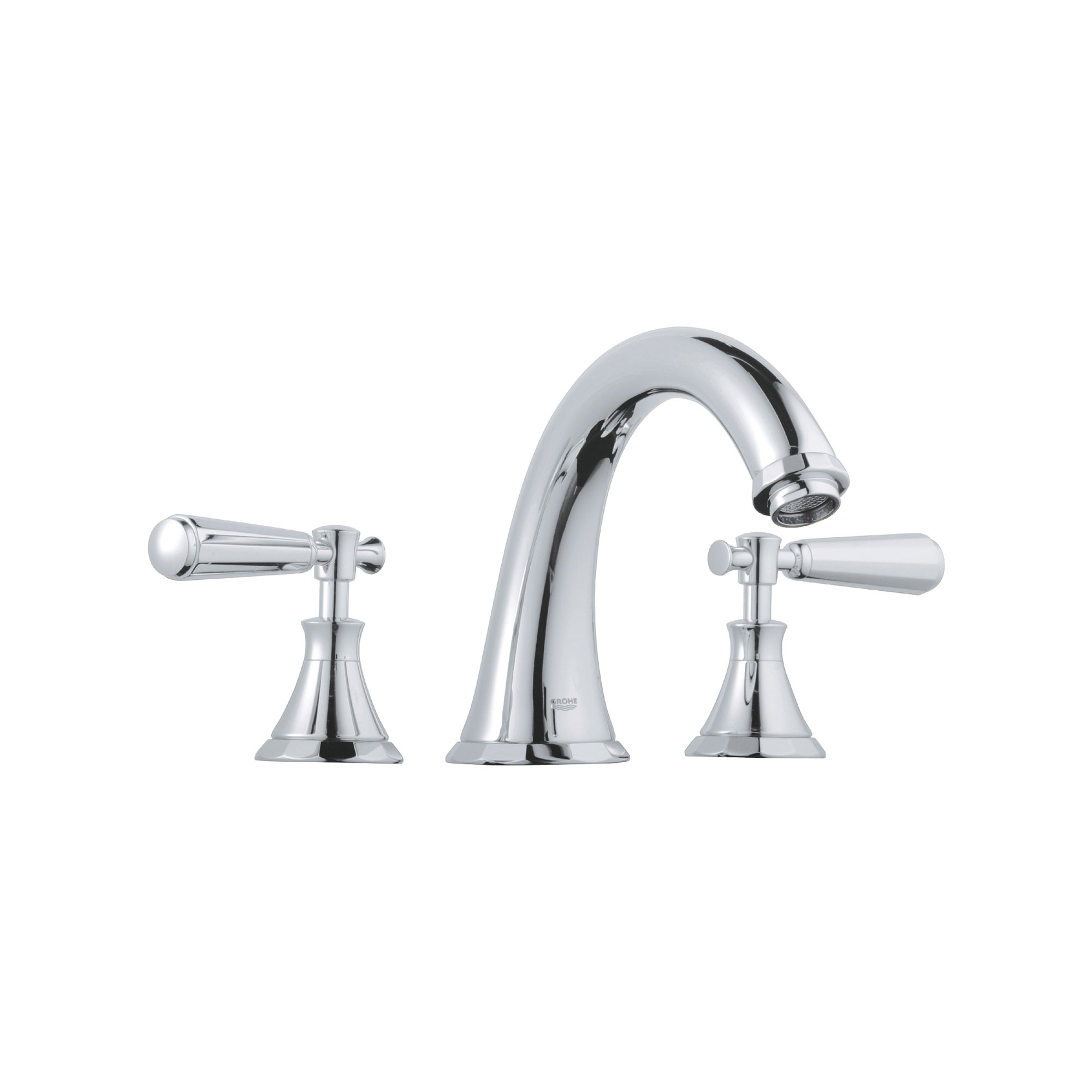 3-Hole 2-Handle Deck Mount Roman Tub Faucet with Hand Shower