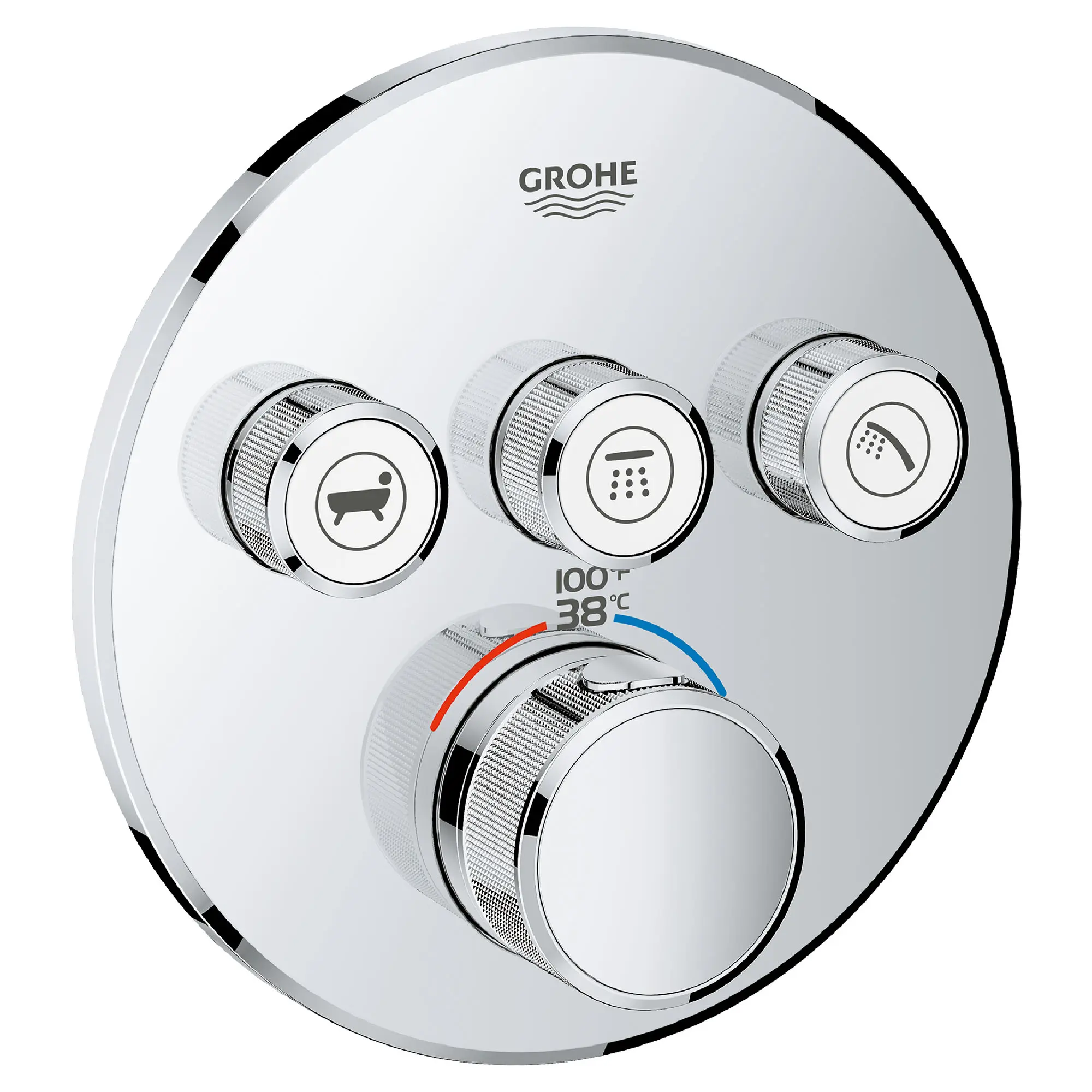 GrohTherm SmartControl Garniture de valve thermostatique à fonction triple