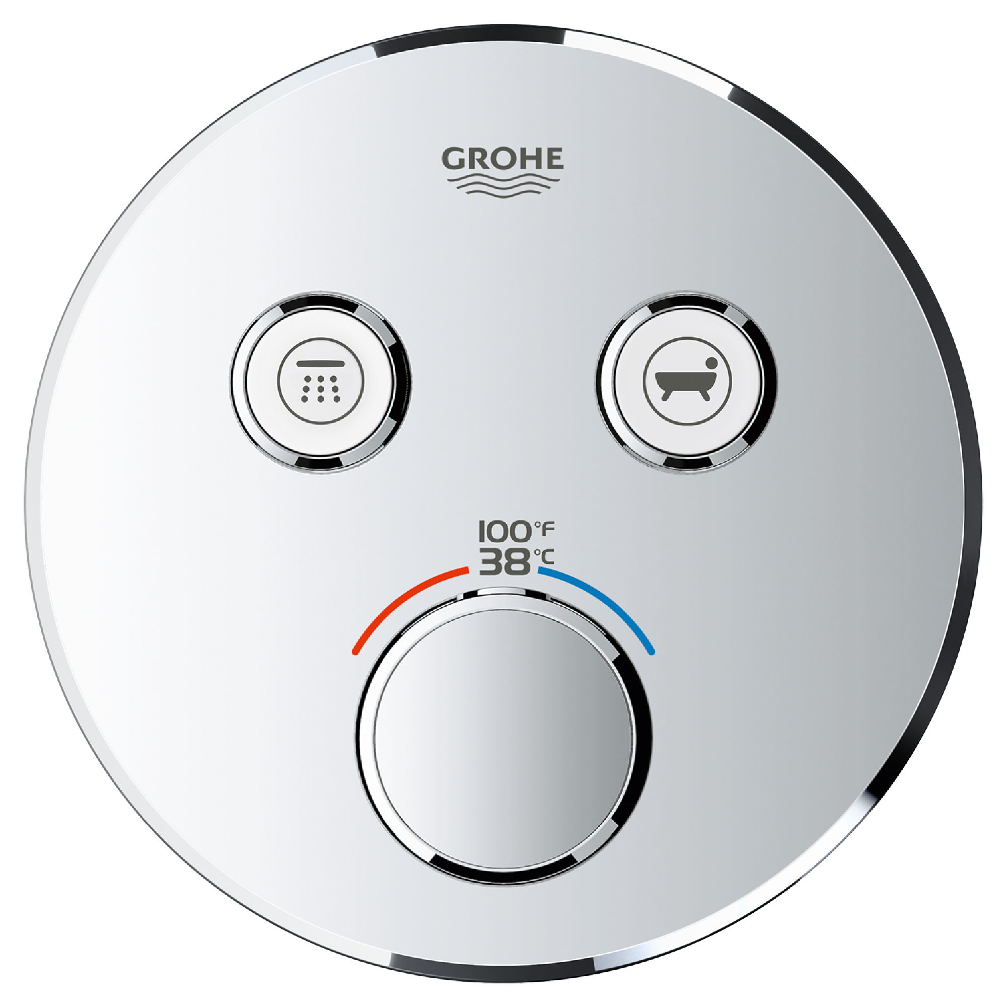 GrohTherm SmartControl Garniture de valve thermostatique à fonction double avec module de commande