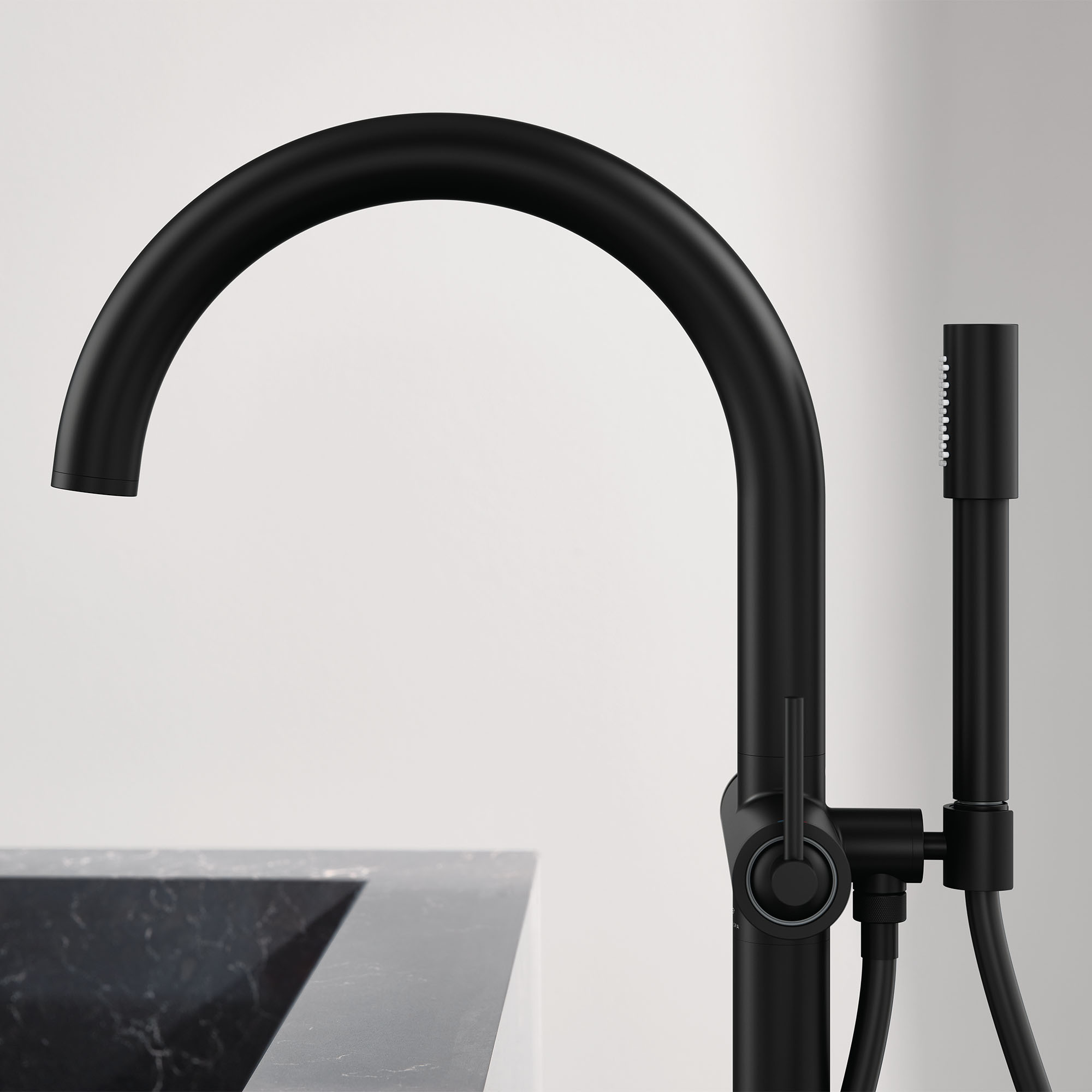 Single-Handle Freestanding Tub Faucet with 1.75 GPM Hand Shower