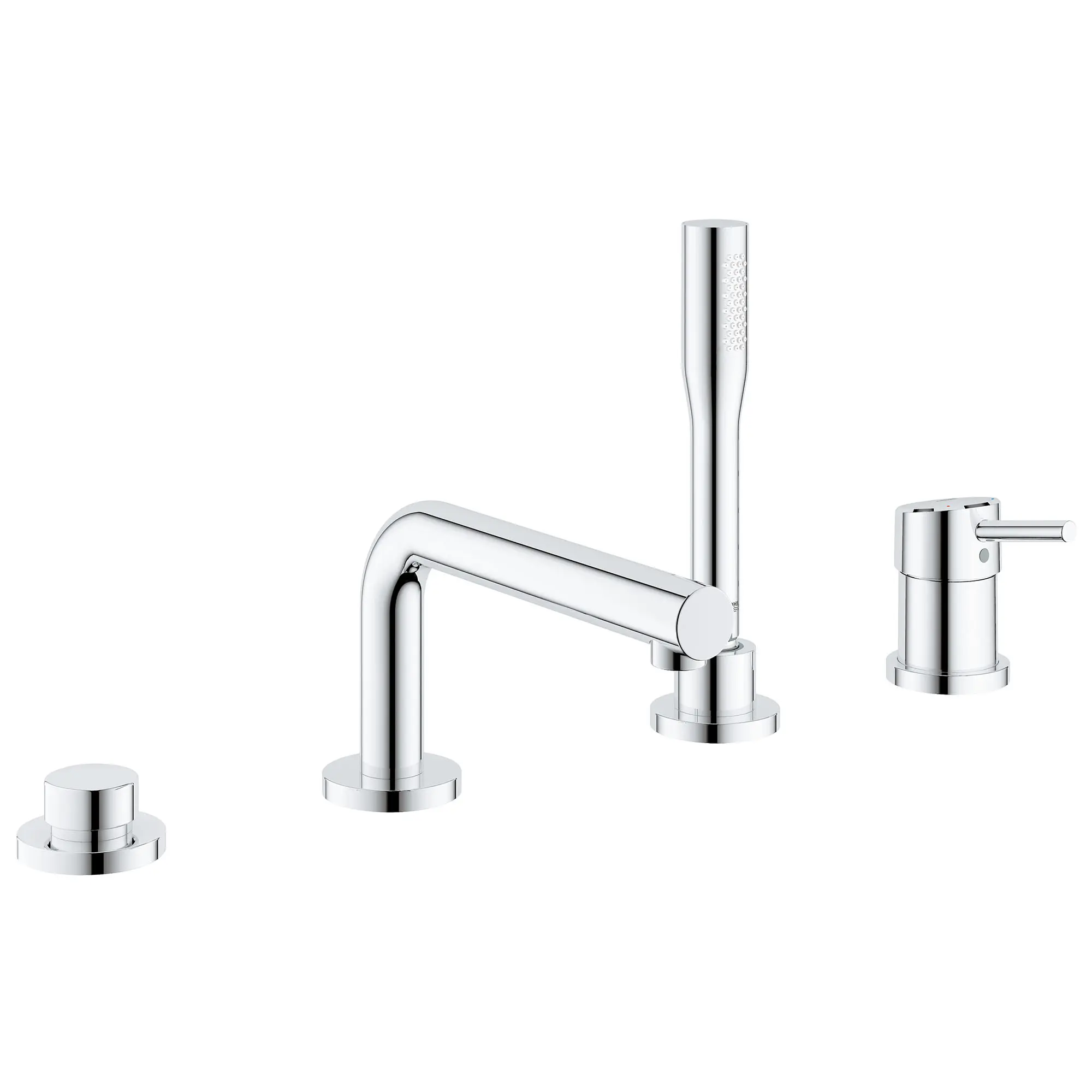 4-Hole Single-Handle Deck Mount Roman Tub Faucet with 1.75 GPM (6.6 L/min) Hand Shower