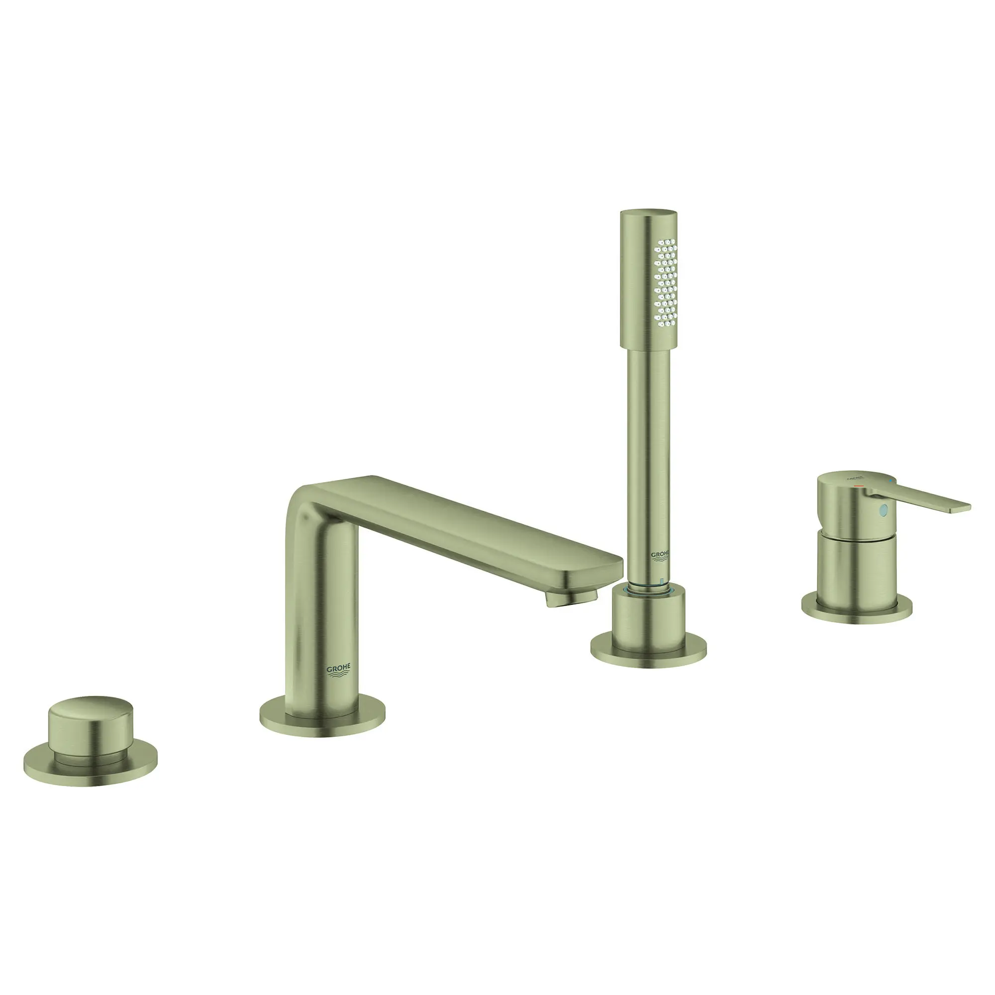 4-Hole Single-Handle Deck Mount Roman Tub Faucet with 6.6 L/min (1.75 gpm) Hand Shower