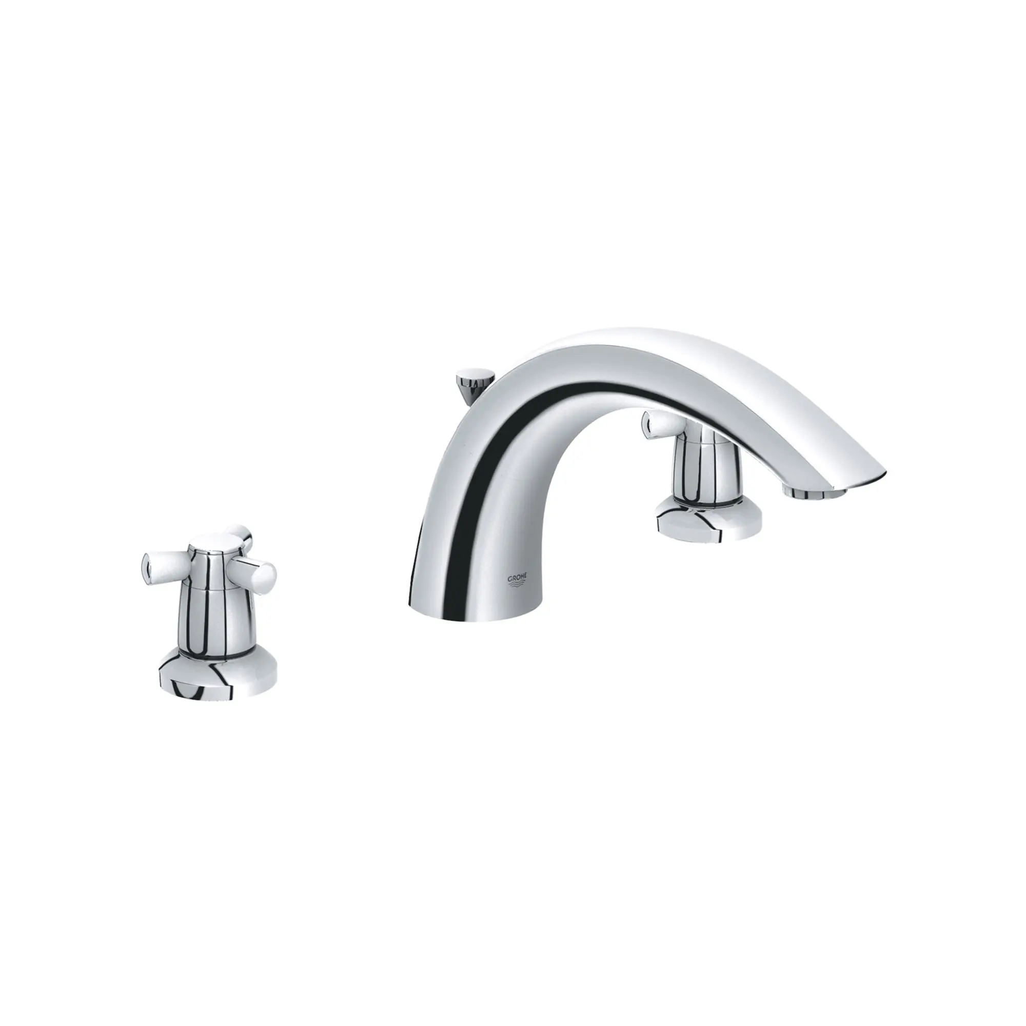 3-Hole 2-Handle Deck Mount Roman Tub Faucet