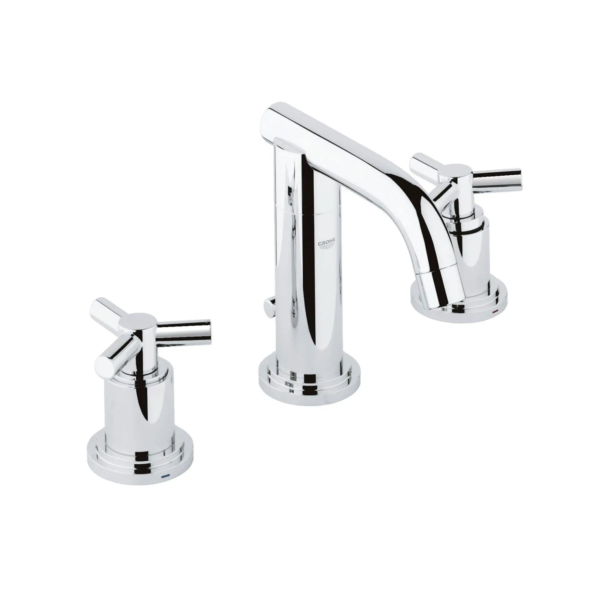 8" Widespread 2-Handle 3-Hole Low Spout Bathroom Faucet - 5.7 L/min (1.5 gpm)