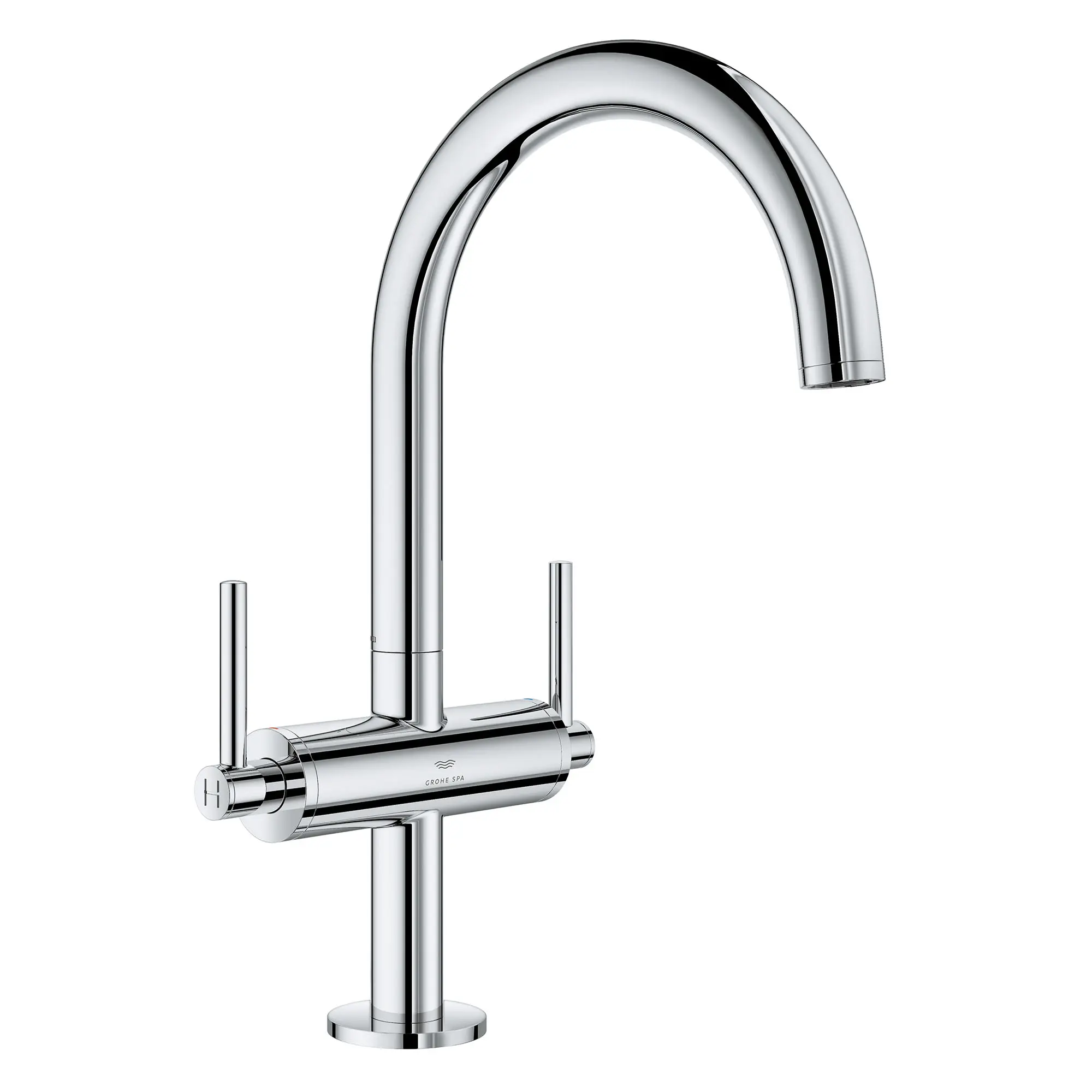 Single Hole Two-Handle L-Size Bathroom Faucet 4.6 L/min (1.2 GPM)