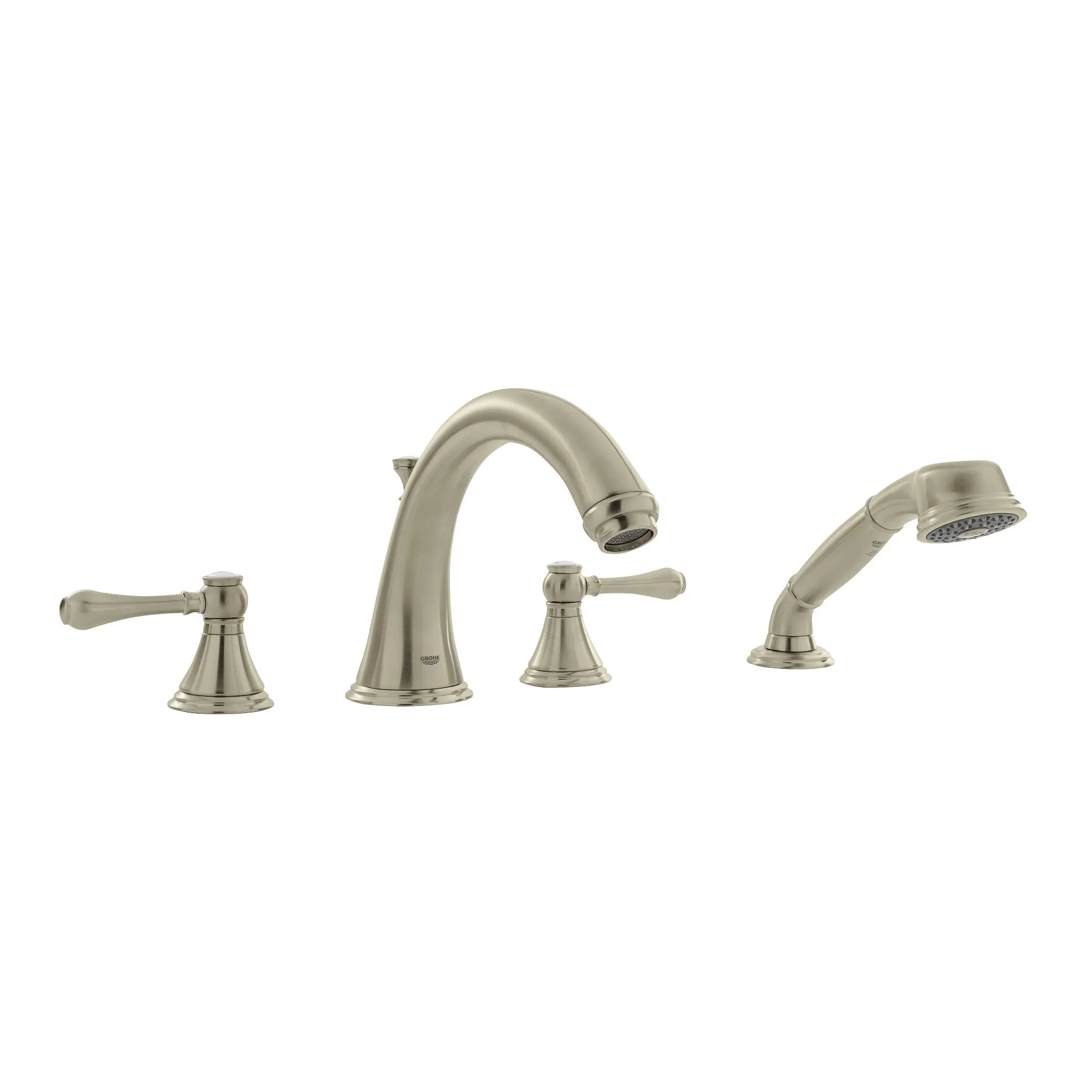 4-Hole 2-Handle Deck Mount Roman Tub Faucet with 6.6 L/min (1.75 gpm) Hand Shower