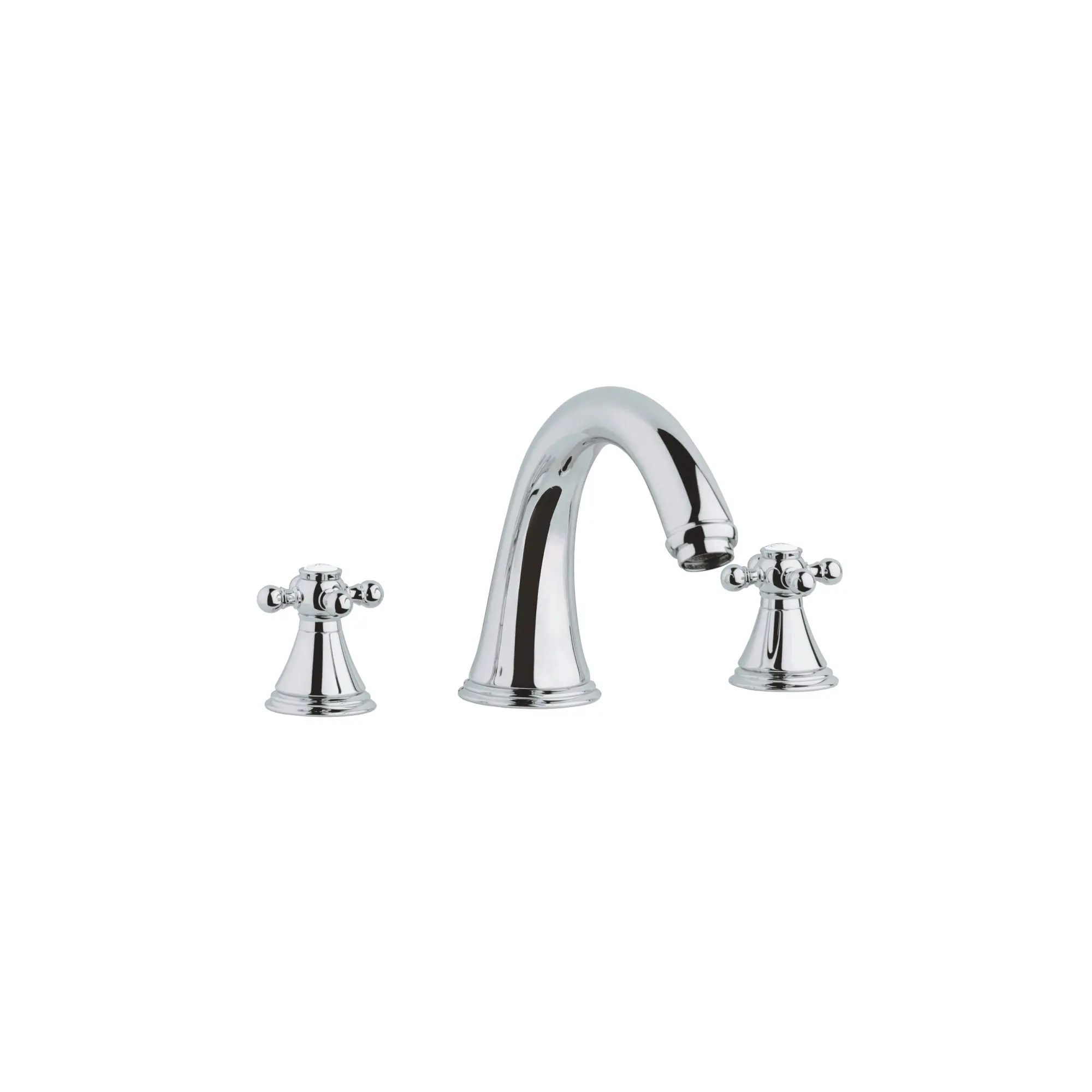 3-Hole 2-Handle Deck Mount Roman Tub Faucet