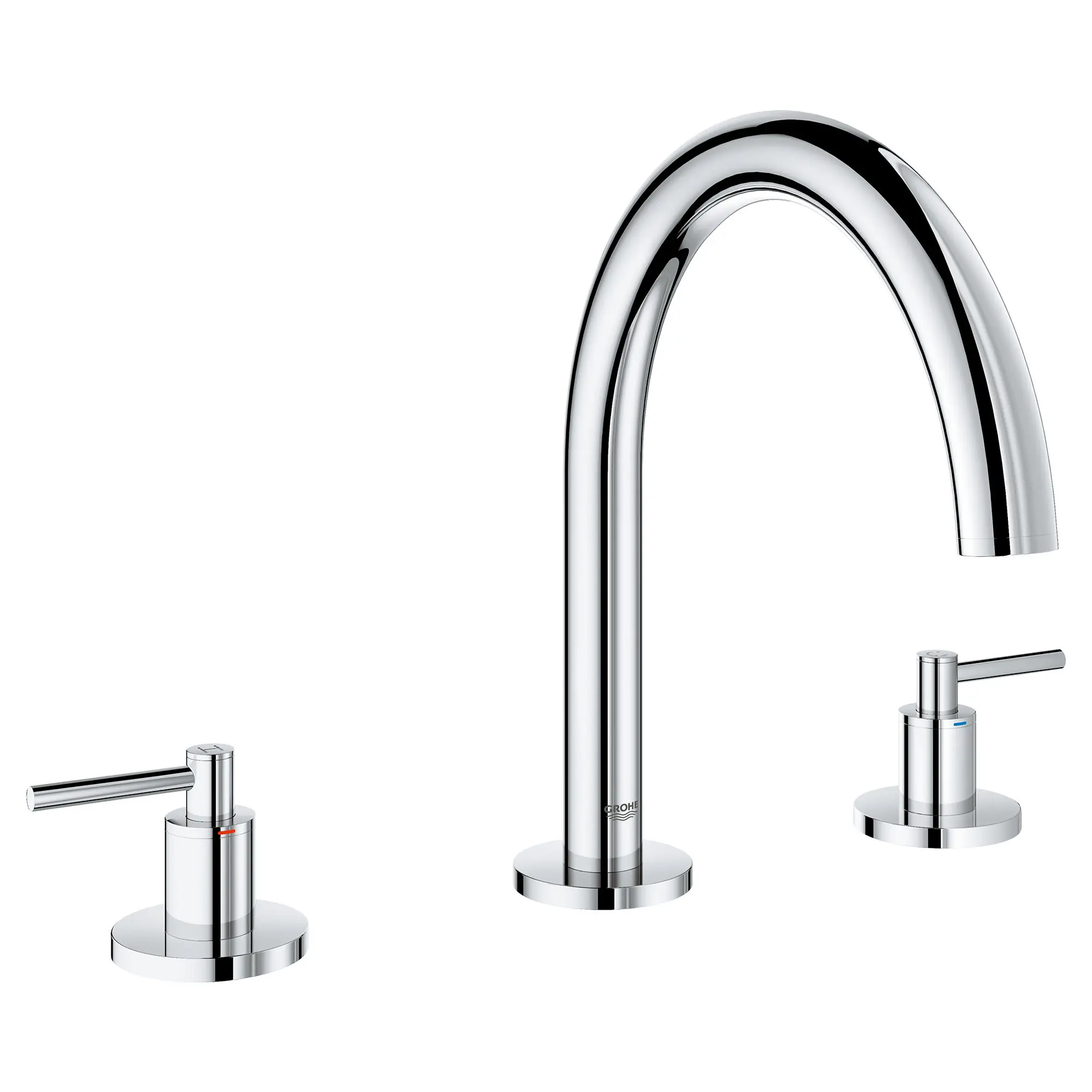 3-Hole 2-Handle Deck Mount Roman Tub Faucet