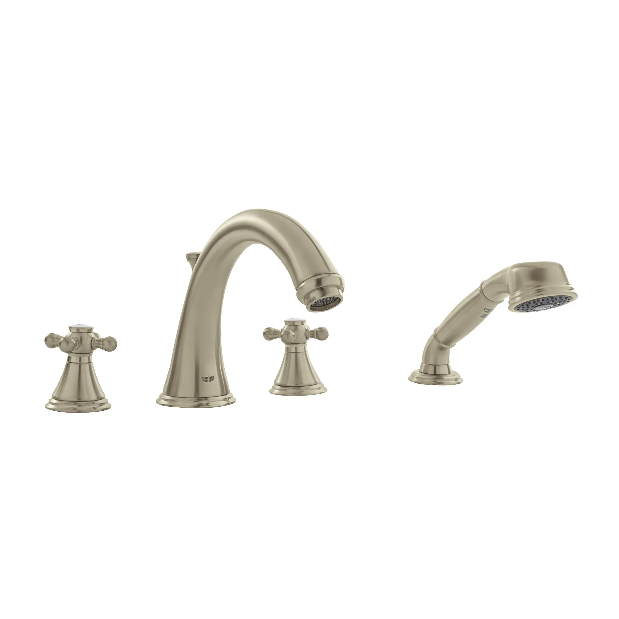 4-Hole 2-Handle Deck Mount Roman Tub Faucet with 6.6 L/min (1.75 gpm) Hand Shower