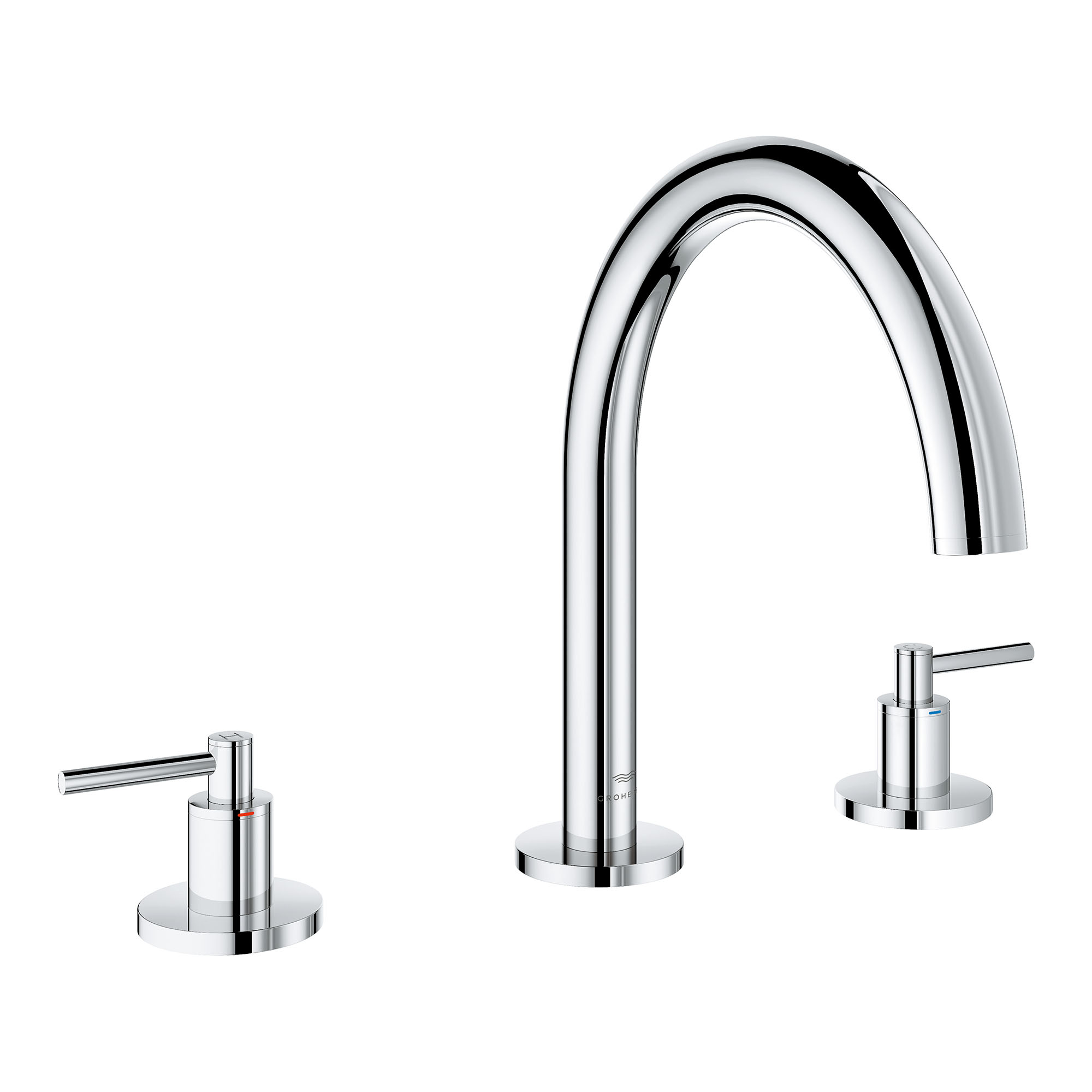 3-Hole 2-Handle Deck Mount Roman Tub Faucet