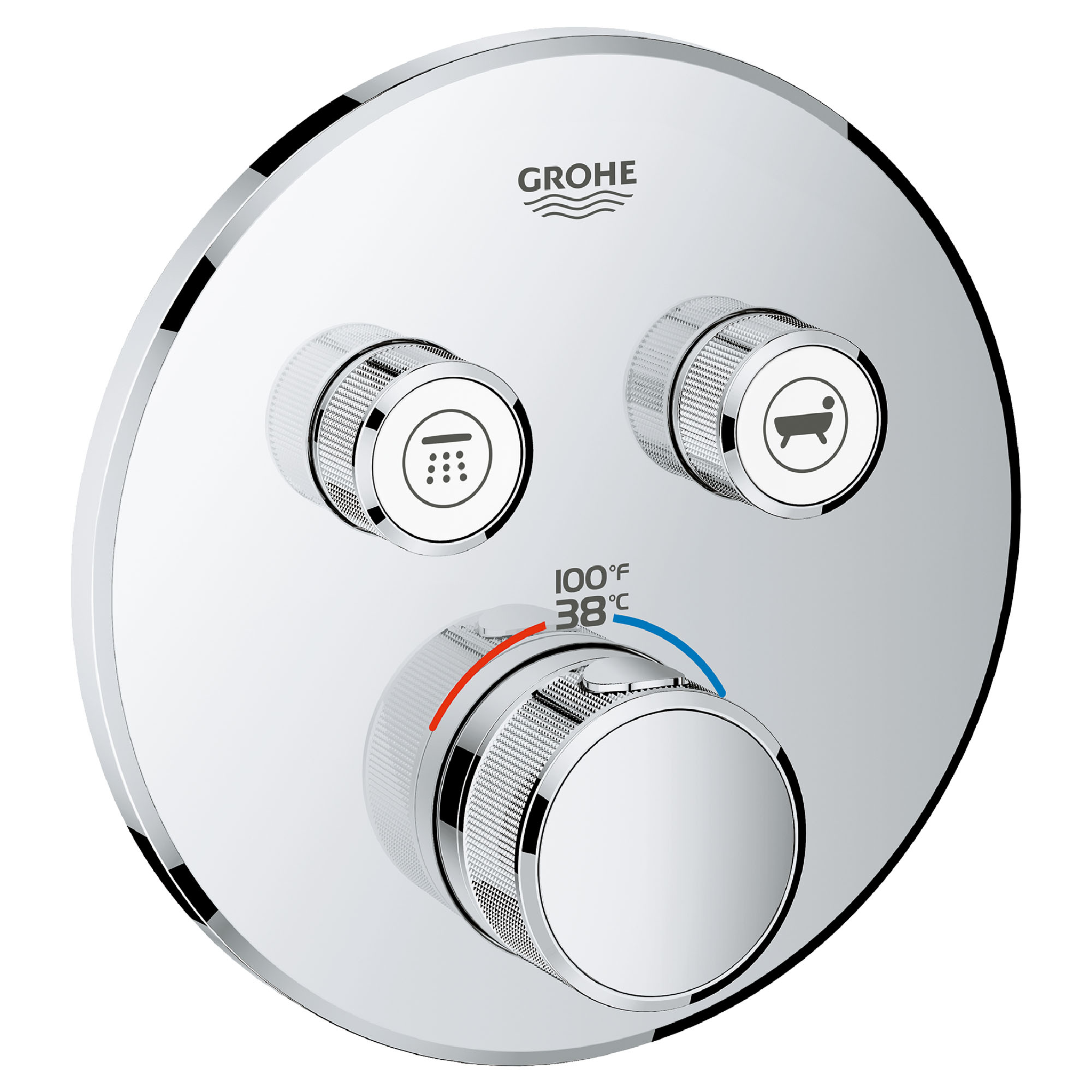 GrohTherm SmartControl Garniture de valve thermostatique à fonction double avec module de commande