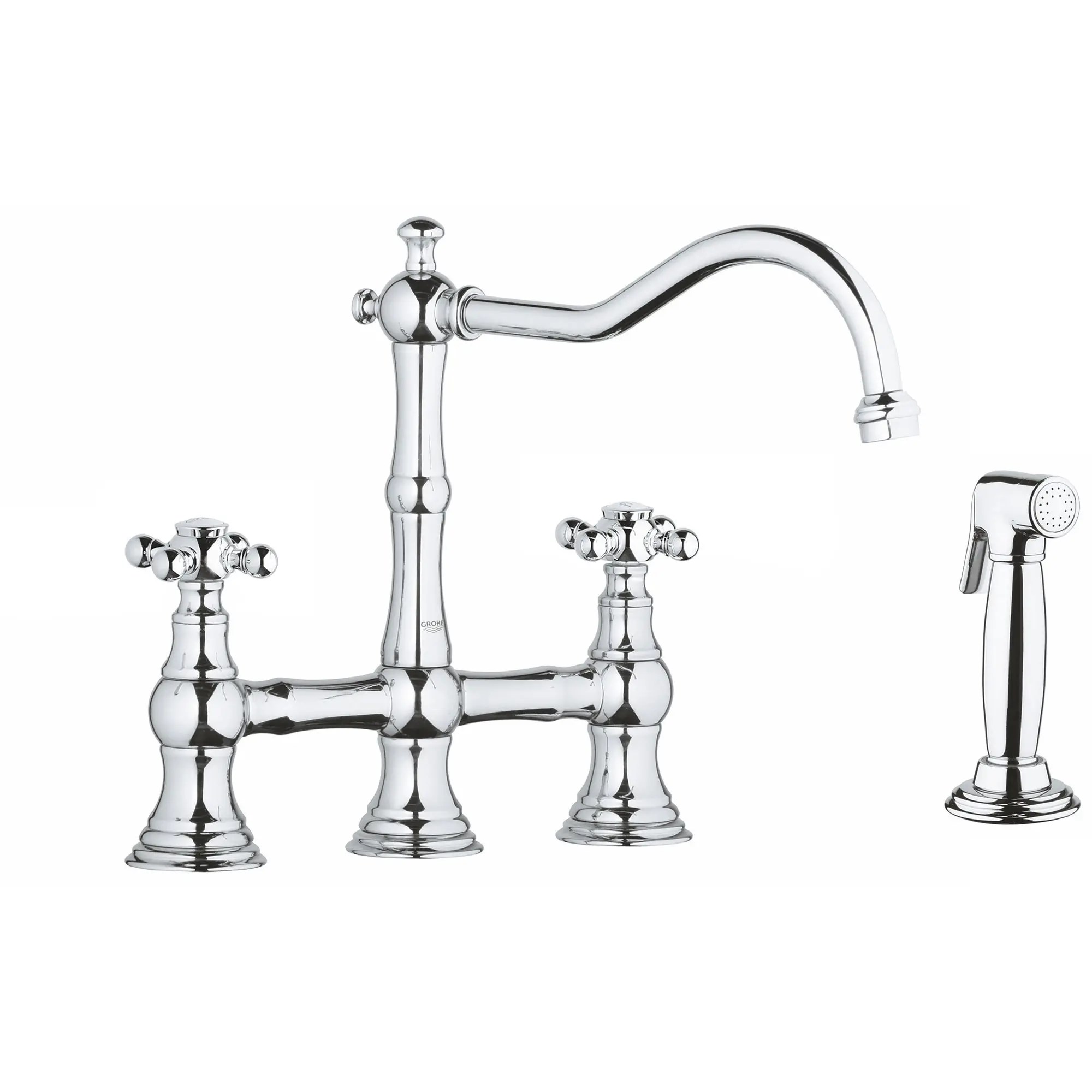 2-Handle Kitchen Faucet 2.2 GPM with Side Spray